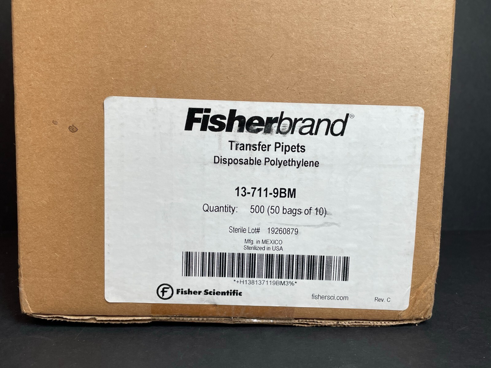 Fisherbrand Transfer Pipette 5.8 ml Polyethylene 47 Packs of 10 Pipets Each