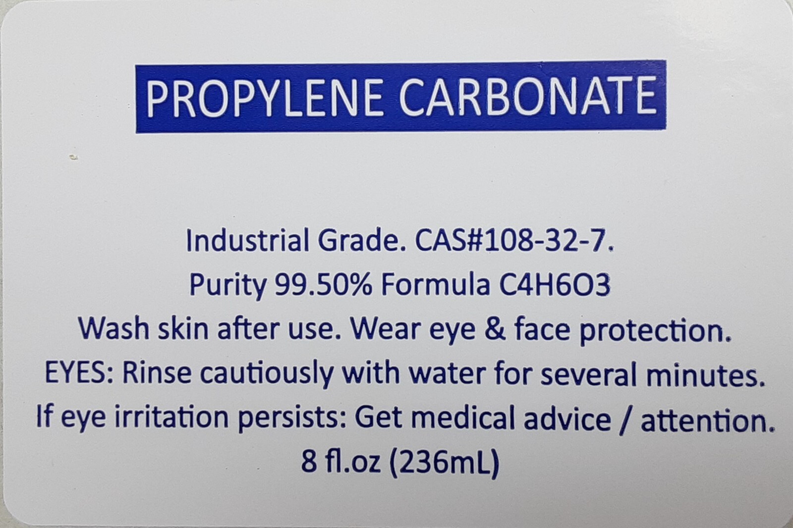 Propylene Carbonate 8 fl. oz / 236ml High Purity Solvent CAS: 108-32-7 Methyl