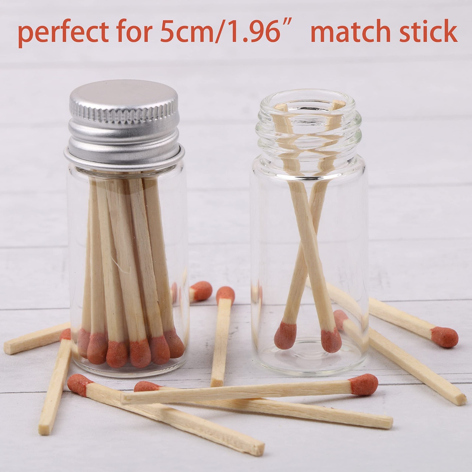 100 Mini Glass Vials 10ml Clear Bottles with Screw Lids for DIY, Wedding Favors,