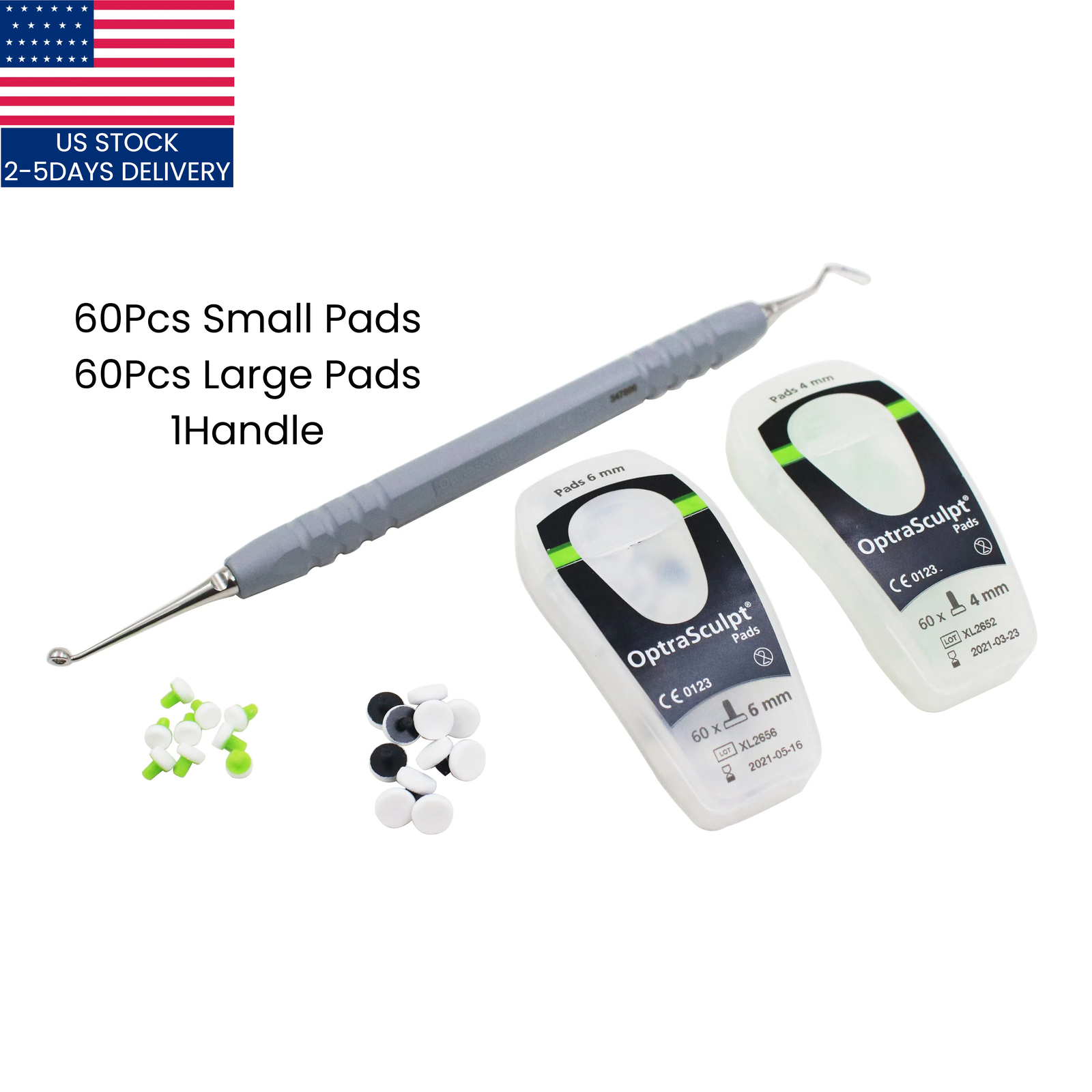 121Pcs Dental Composite Resin Foam Pads Handle Veneer Molding Tools US STOCK