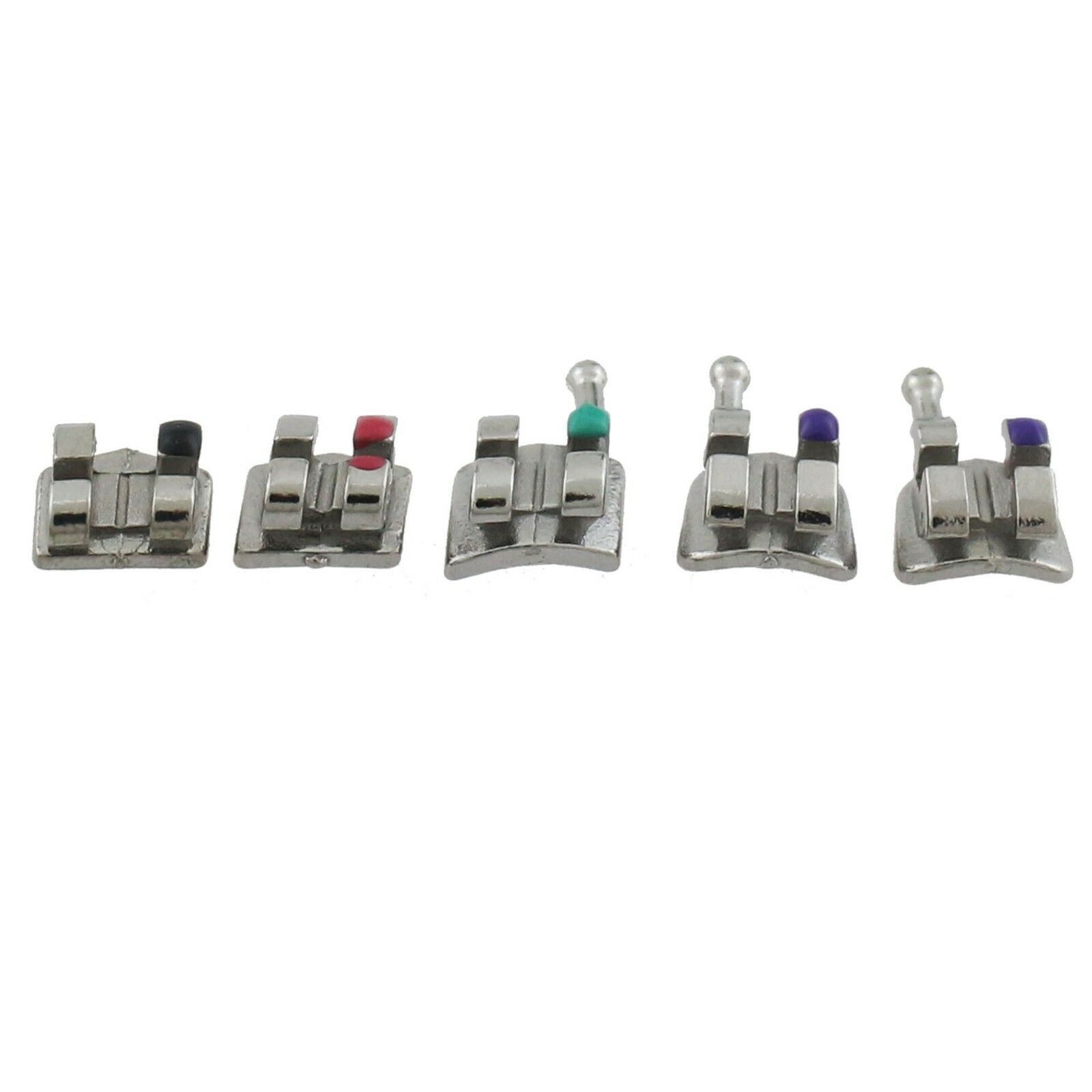 Dental Orthodontic Mini Brackets Metal Braces Roth MBT 022 Hooks on 345 MIM 5-5