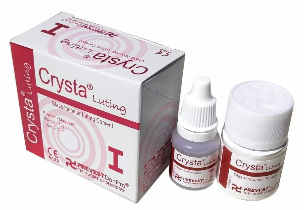 4 x PREVEST DENPRO MICRON-I PERMANENT GLASSIONOMER DENTAL CEMENT 15GM + 10ML