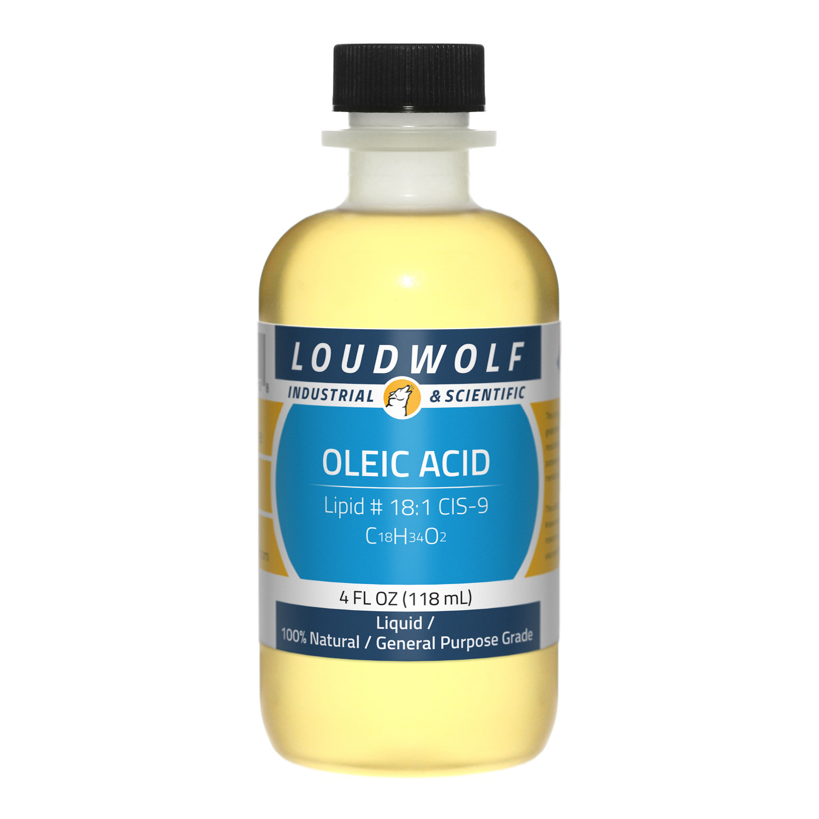 Oleic Acid, 4oz, General Purpose Grade 100% Natural, Sturdy Bottle FROM USA