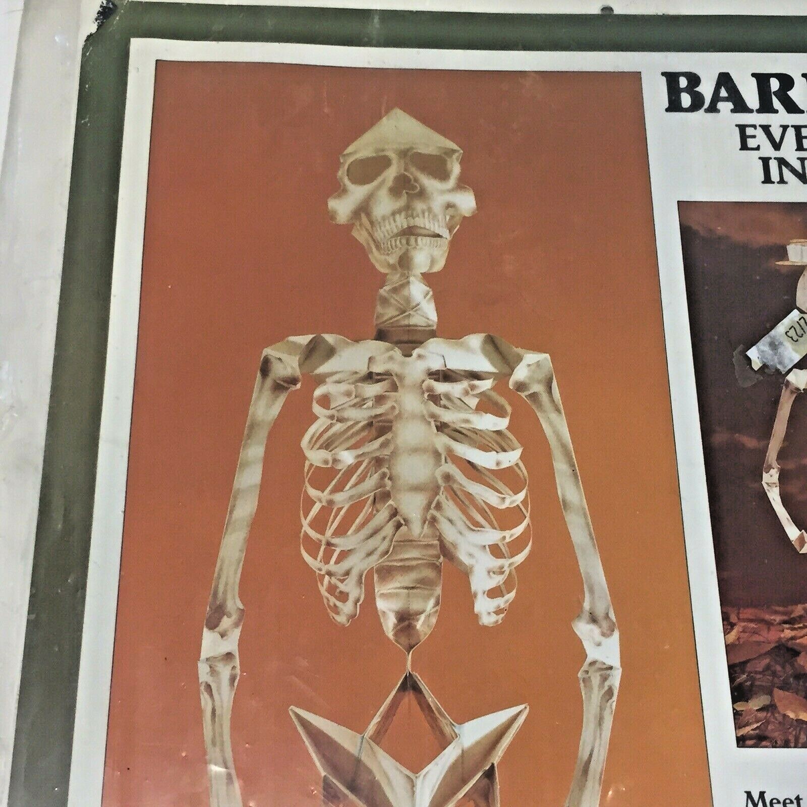 Vtg Halloween Bare Bones Human Paper Mobile Skeleton Model by David Hawcock NIP