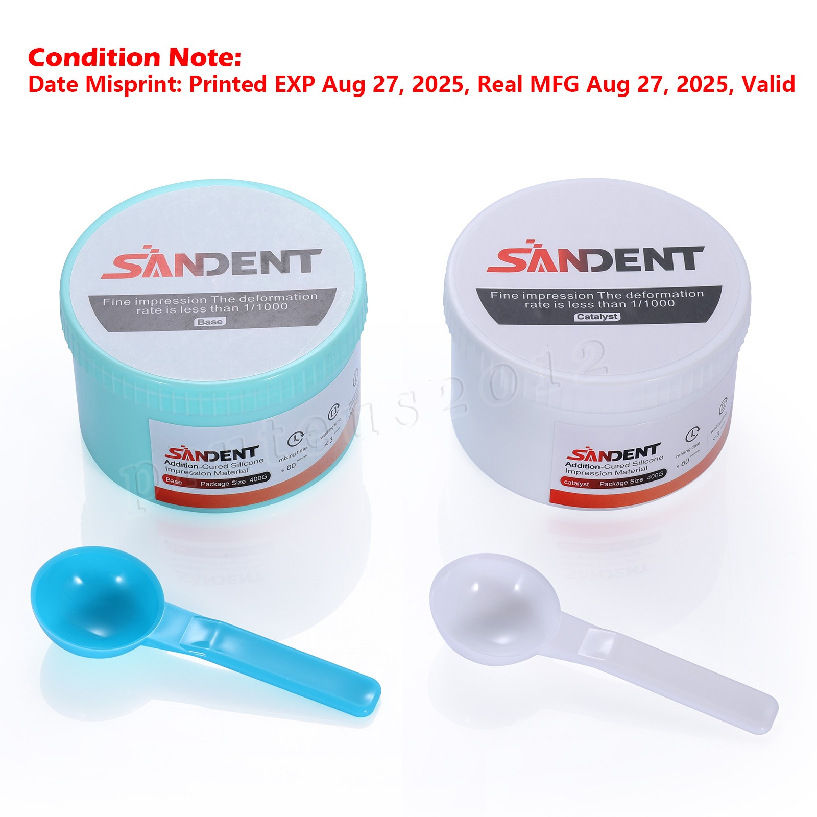 10 Sets Dental Putty PVS VPS Impression Material Base Normal Set 2 x 400g