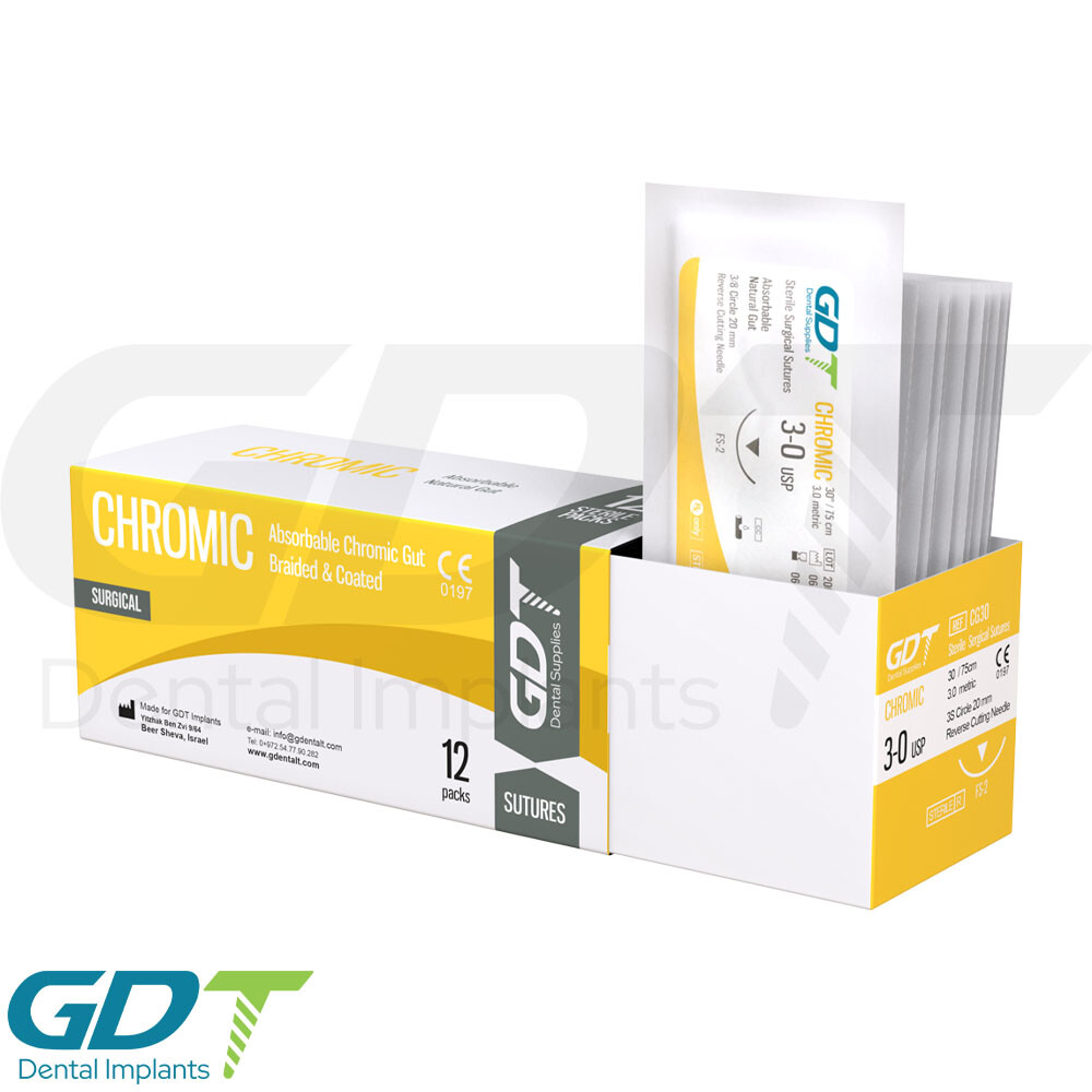 10 Collagen Monofilament Chr0mic Gut Sterile Sutur3s 12pcs 20mm Reverse Cutting