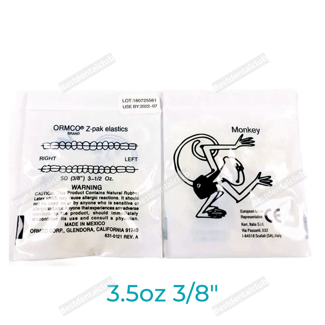 Dental Orthodontic Rubber Bands Super Elastics Latex Braces Yellow Color 3.5 oz