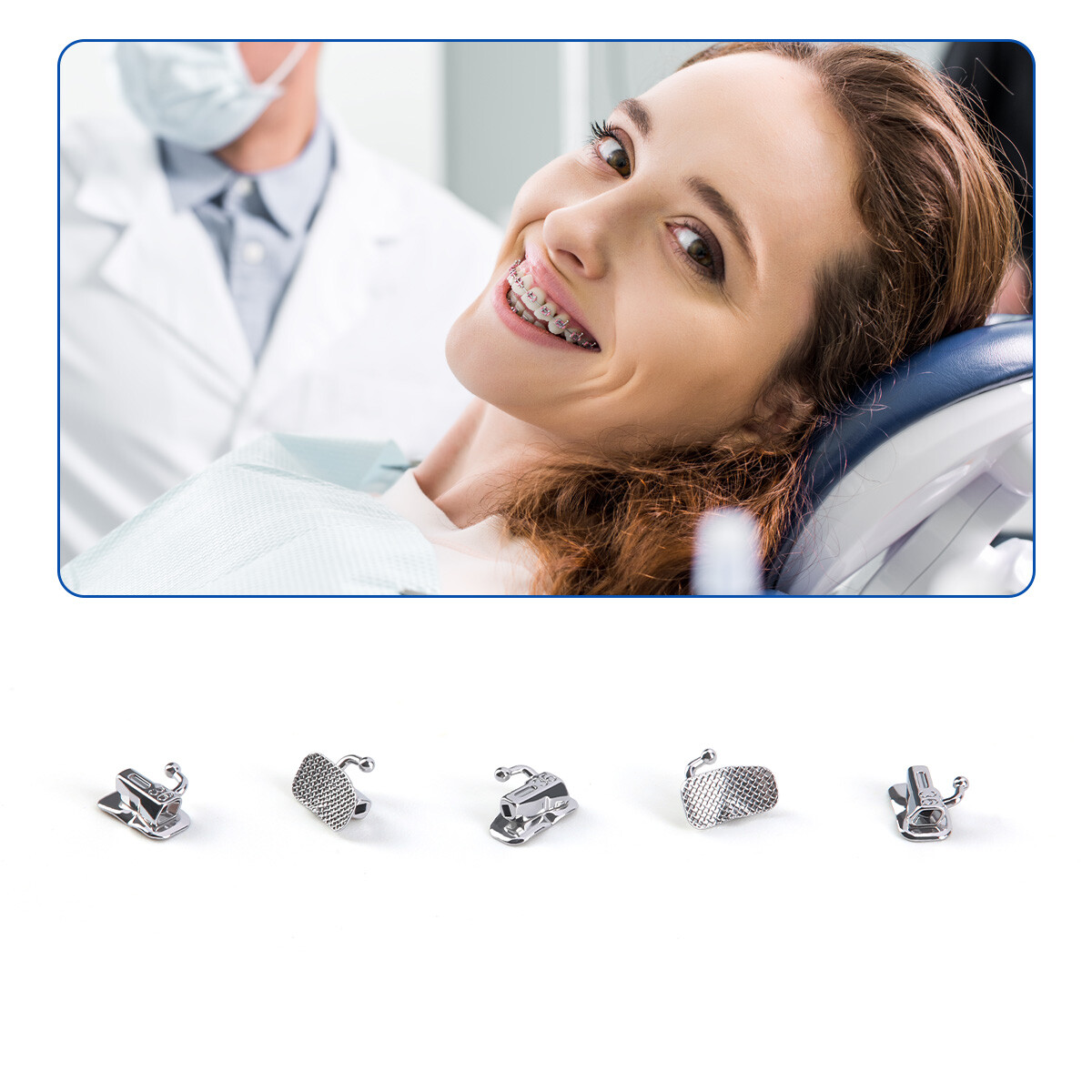 Dental Orthodontic Buccal Tubes 1st 2nd Molar Roth/MBT 022 018 Bondable Non-Conv