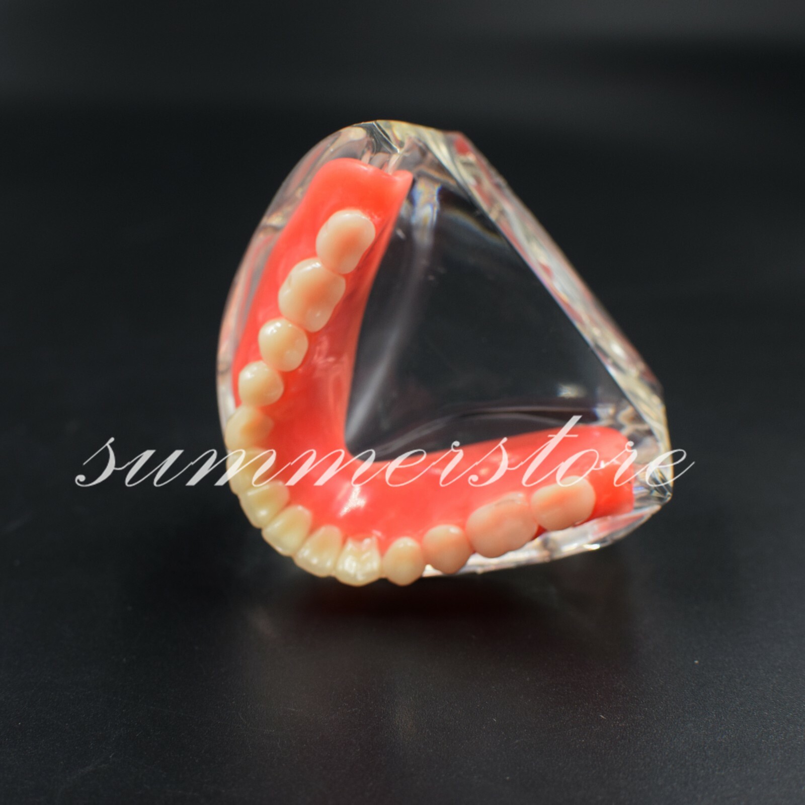 1 Pc Transparent Dental Study Demo 4 Implants Overdenture Inferior Model #6003