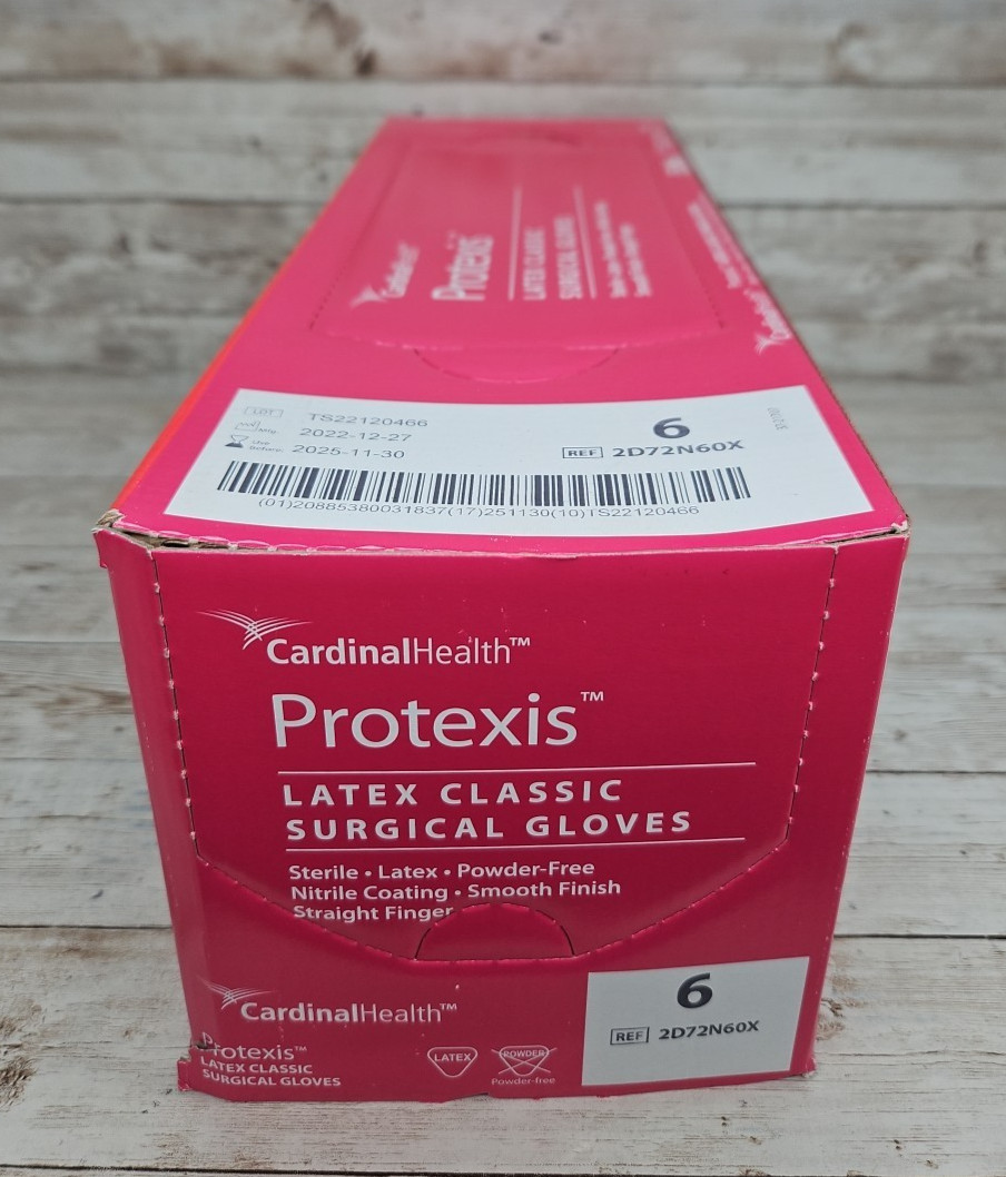 Protexis Latex Classic Surgical Gloves Cardinal *1 Box* Size: 6 *See Date*11-25