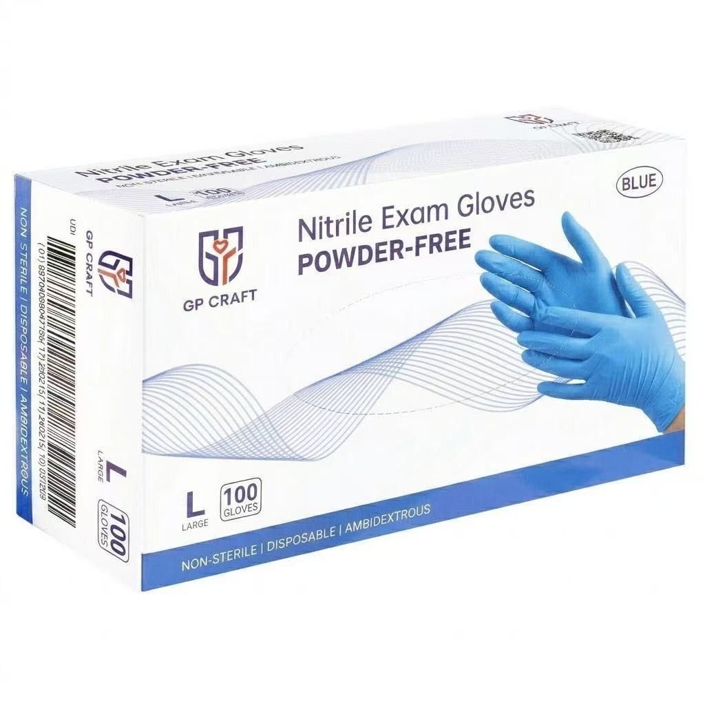 100-Count Medical-Grade Disposable Nitrile Exam Gloves (Latex & Powder Free)