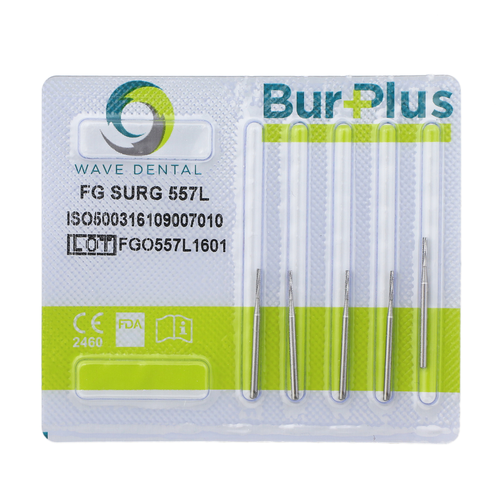 WAVE Dental Carbide Surgical Burs 557 558 FG Straight Fissure Crosscut Bur 25mm