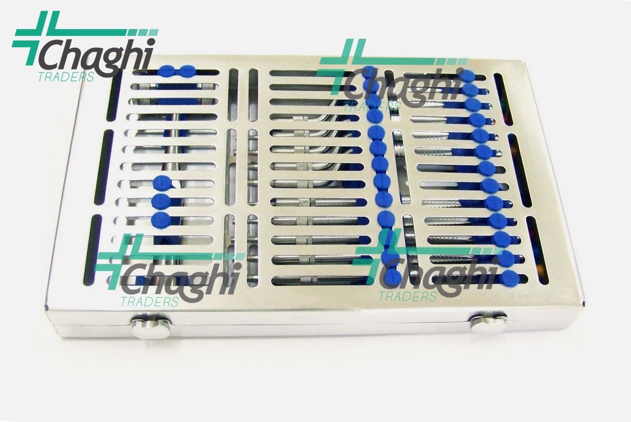 Sinus Lift Osteotomes Kit Straight Off Set Mead Mallet Cassette 12PCs Set Dental