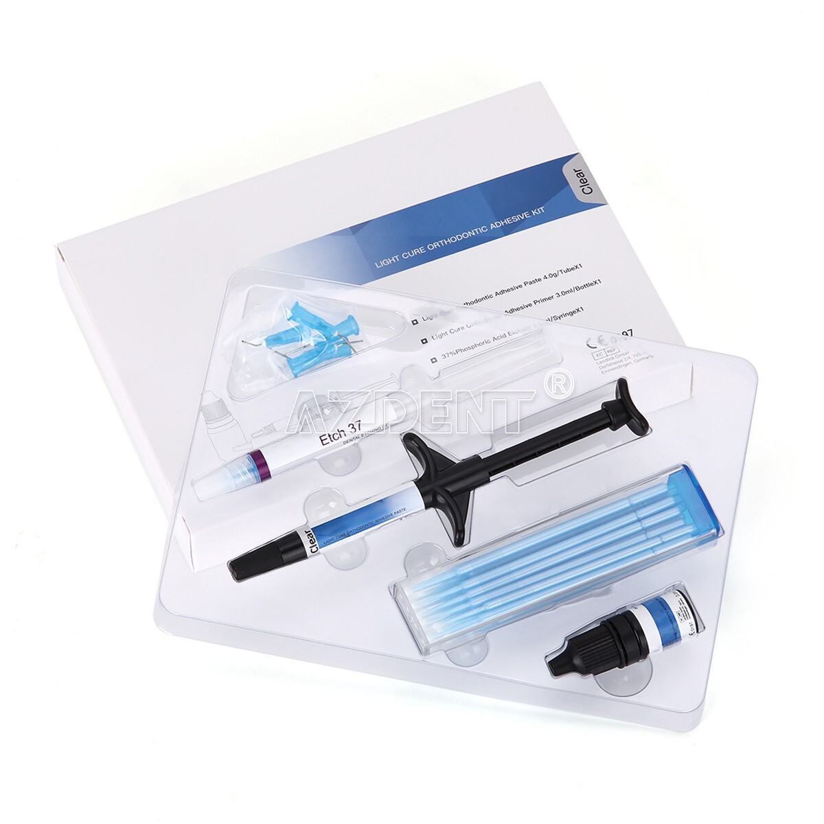 Dentex Dental Orthodontic Bonding Light Cure Adhesive Paste Primer Etchant Kit