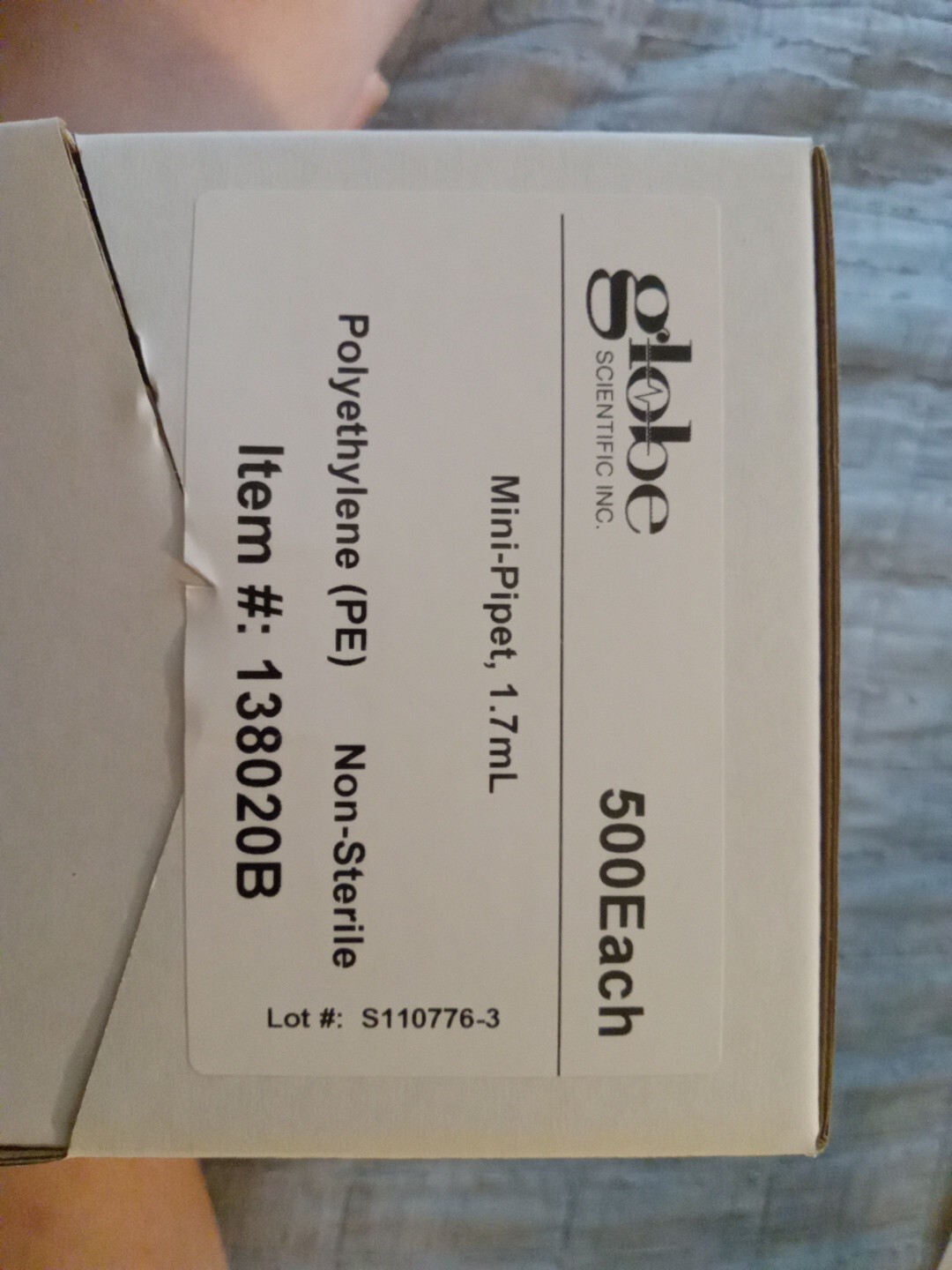 Transfer pipets 1.7mL general purpose 87mm Box Of 500. Polyethylene Globe