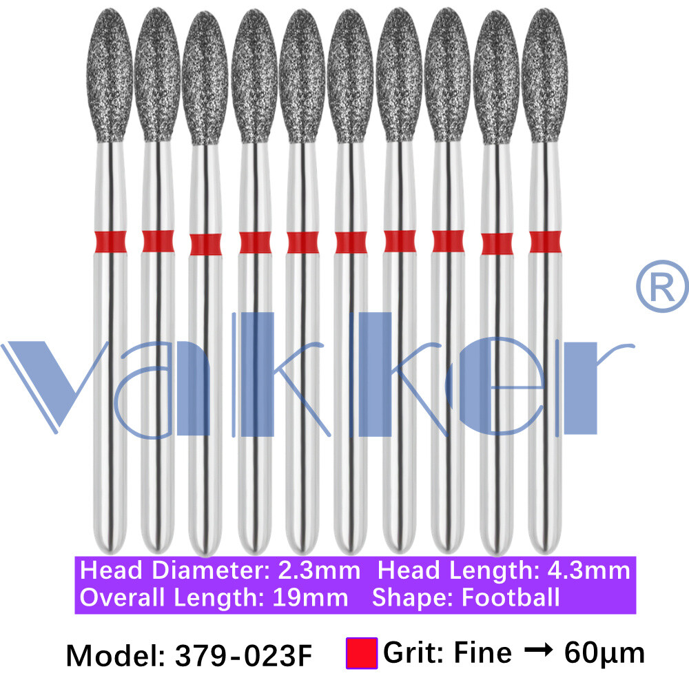 10pc/pk Diamond Burs Shape Egg Diamond Bur Super Fine Medium Coarse