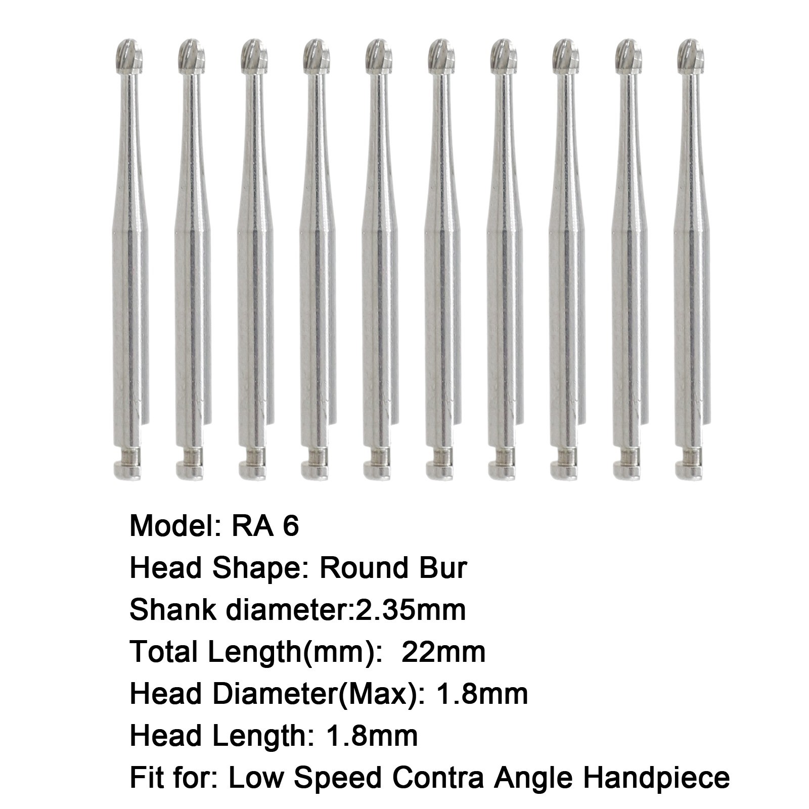 Wave Dental Carbide RA Latch Burs Taper Fissure Round Surgical Bur 4 8 701 557