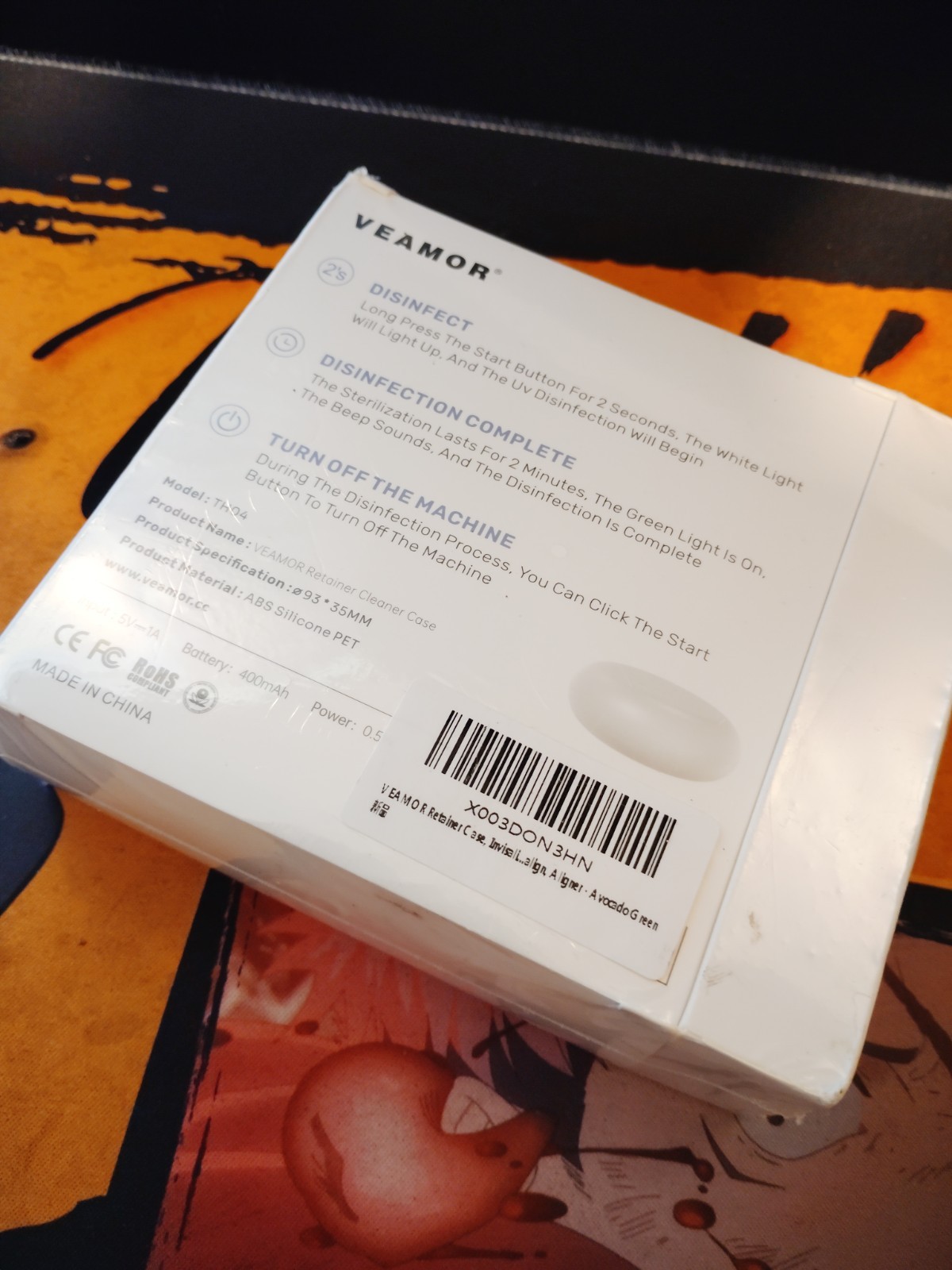 VEAMOR Retainer Cleaner Case, UV Disinfectant Box, Mouth Guard Case, New