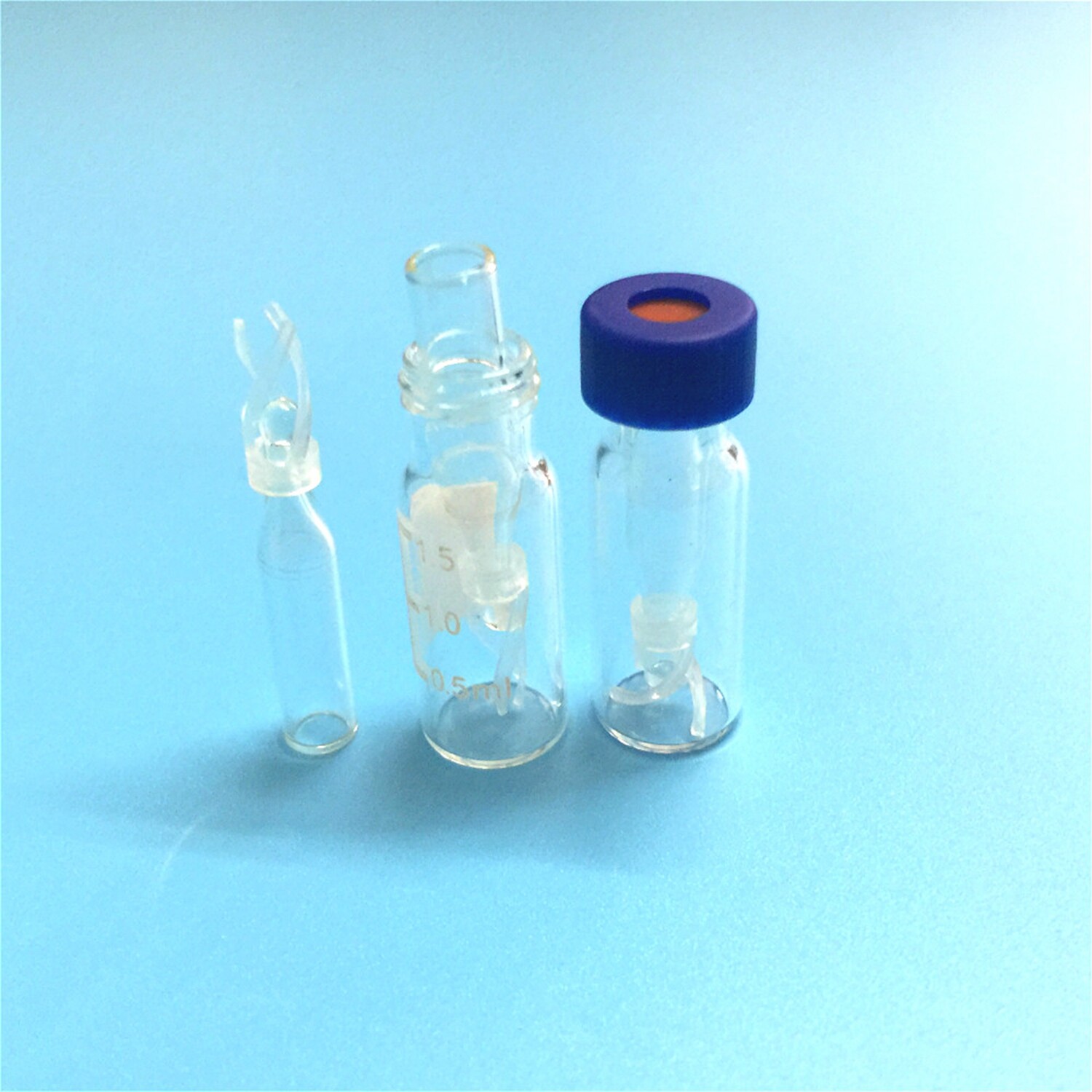 1000PCS 2ml Clear/Amber Vials+Screw Caps PTFE w/Writing Area+250uL Vials Inserts