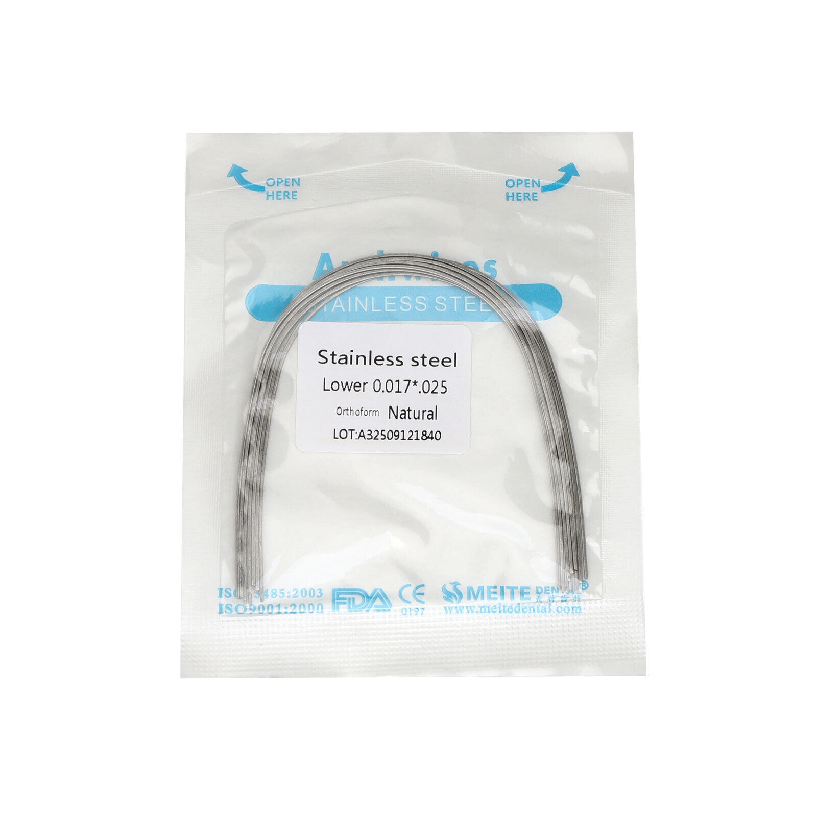10 Pcs/pack Dental Orthodontic Stainless Steel Round/Rectangular Arch Wire Ovoid