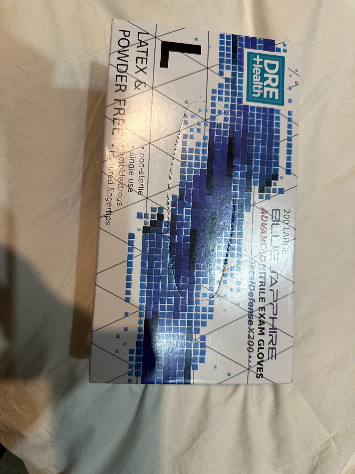 DRE HEALTH Nitrile Exam Gloves Latex Free Powder Free Blue-Box of 2000