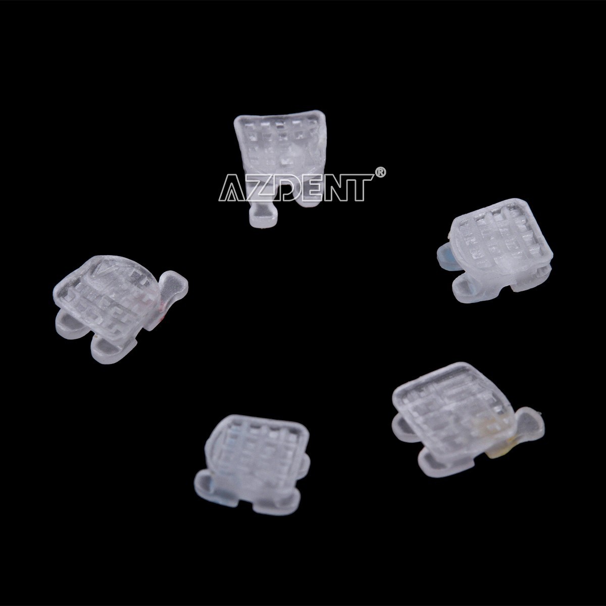 5 Kits Orthodontic Bracket Ceramic Dental Braces 5*5 MBT Slot.022 Hooks 3-4-5