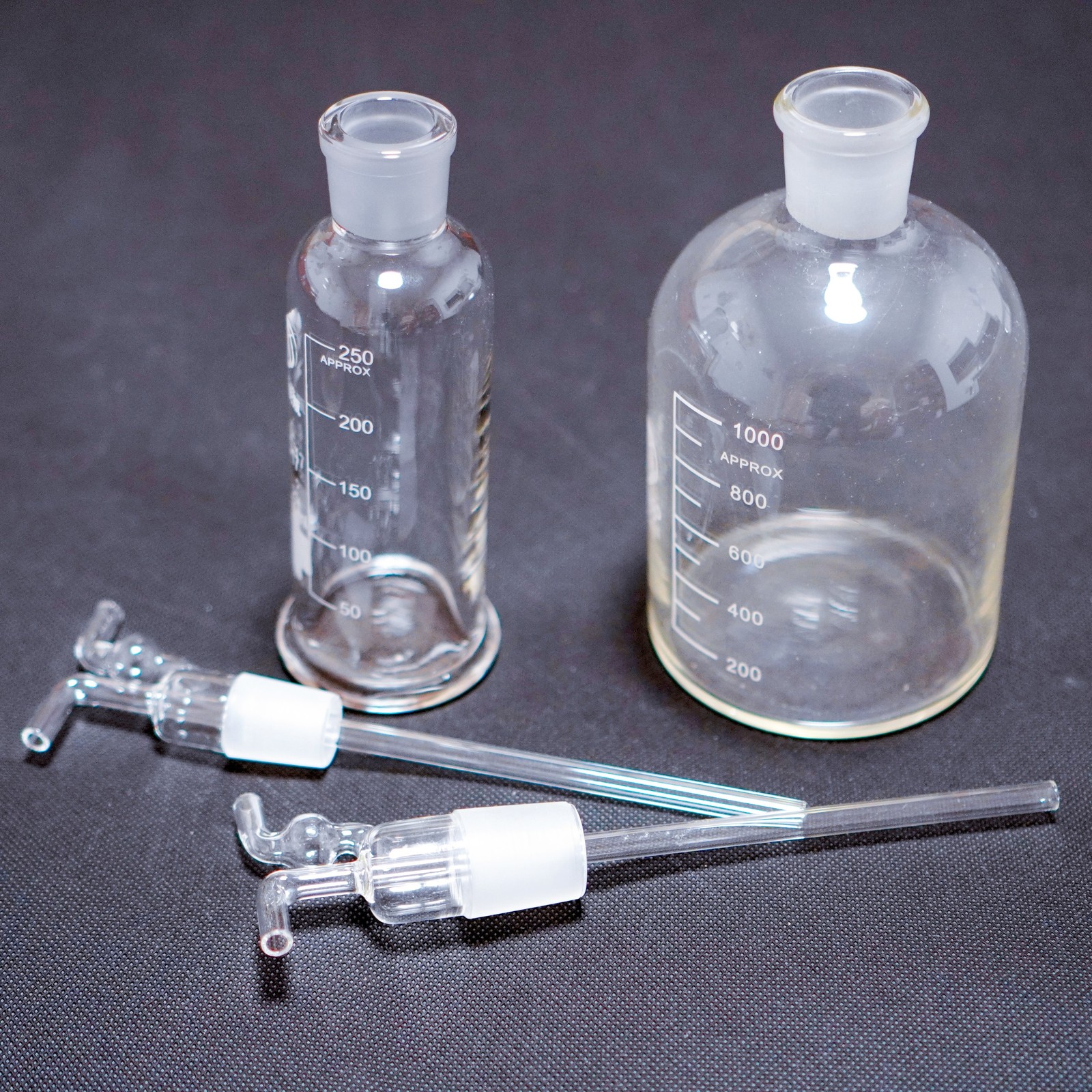 Lab glass gas wash bottle washing bottle 1000 ml, 250 ml, 500 ml lab glassware
