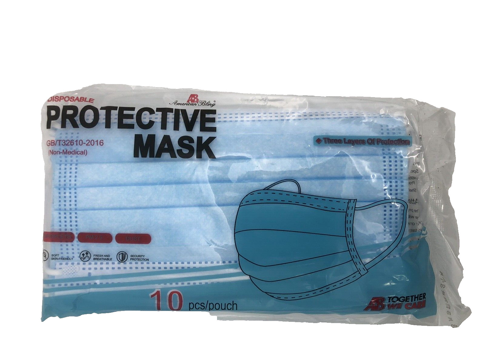 (90) 3-Ply Face Masks Medical Surgical Disposable Ear Loop Mask, ASTM LEVEL3