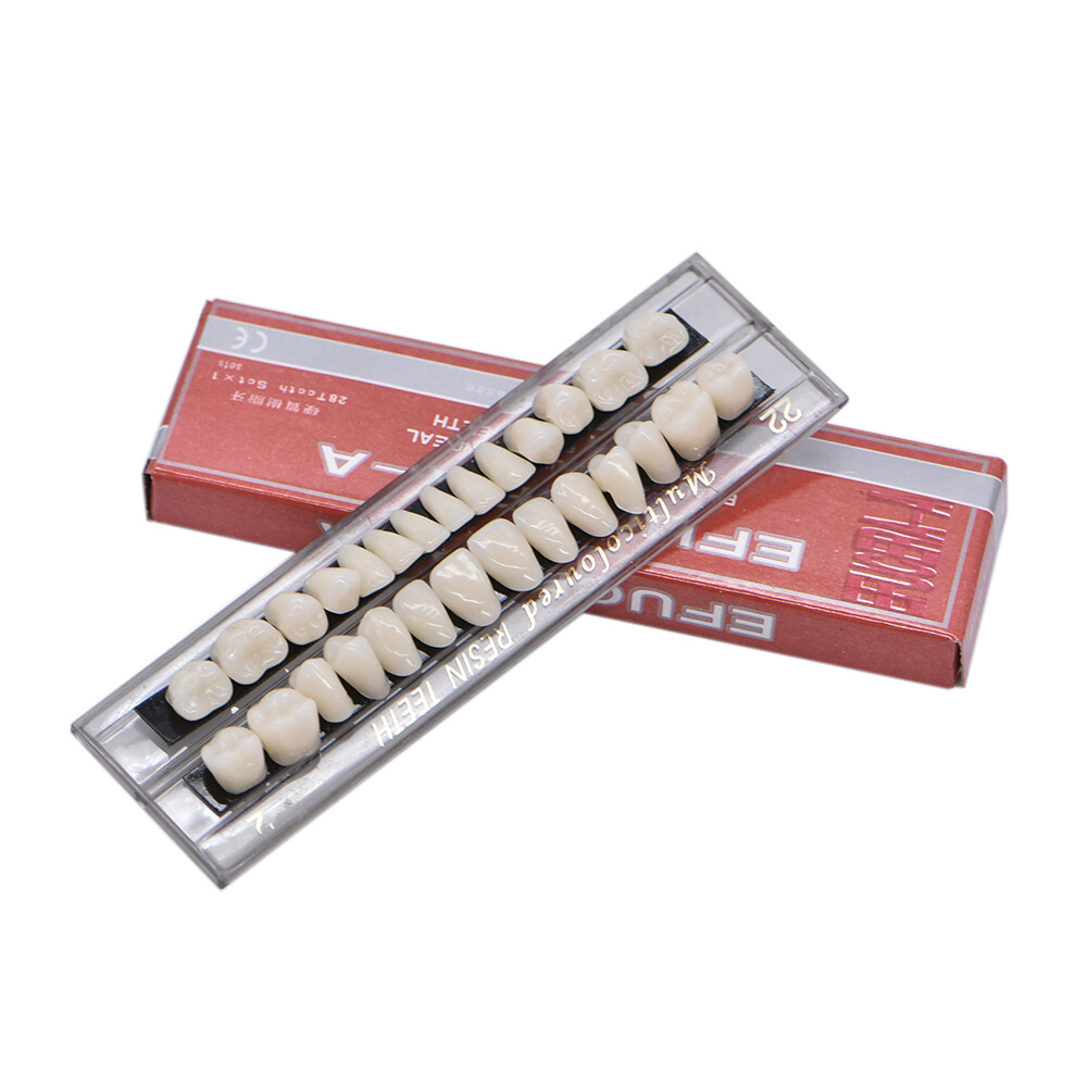 5 Sets Dental Acrylic Resin Denture Shade A2 A3 Upper Lower Full Set False Teeth