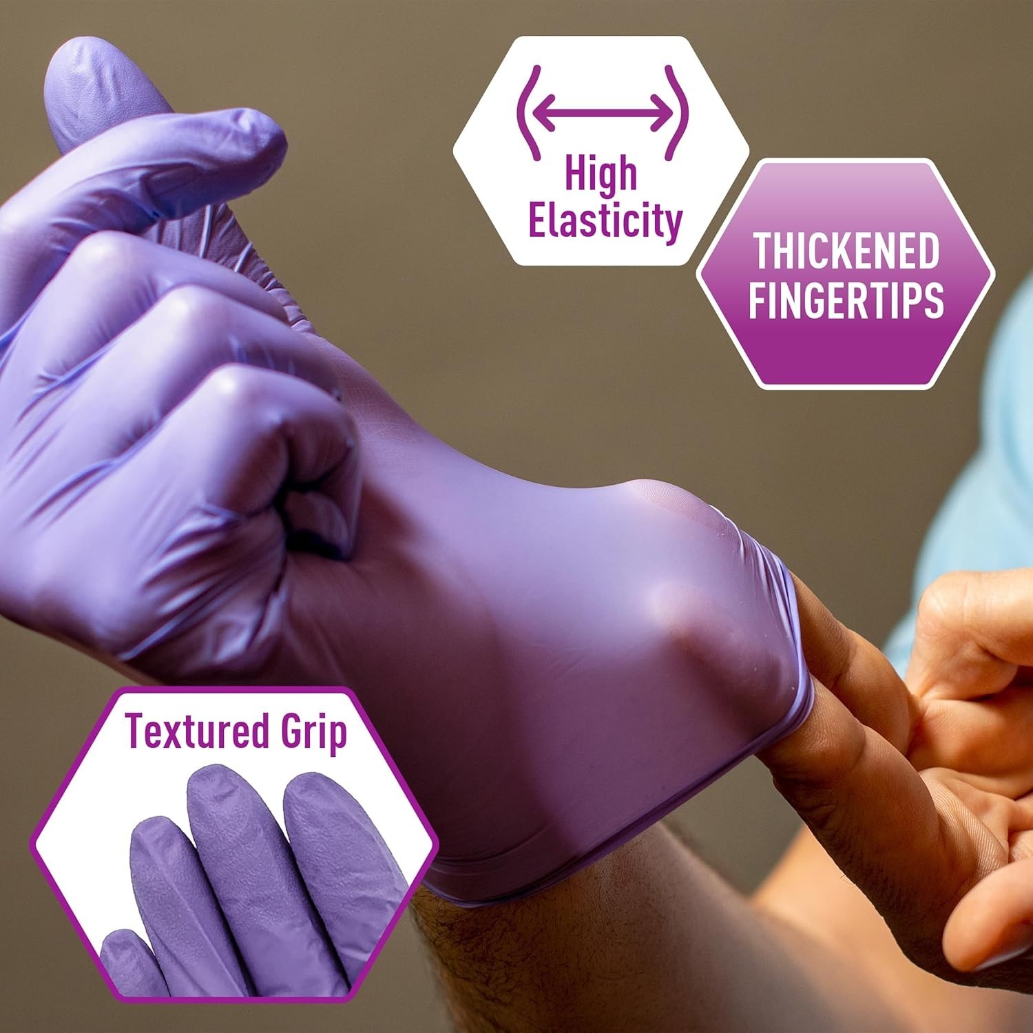 Comfortable Medium Nitrile Exam Gloves in Iris Blue – Box of 100 for All Needs