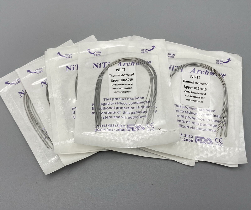 Dental Orthodontic Thermal Activated Archwires Niti Arch Wire Ovoid Natural Form