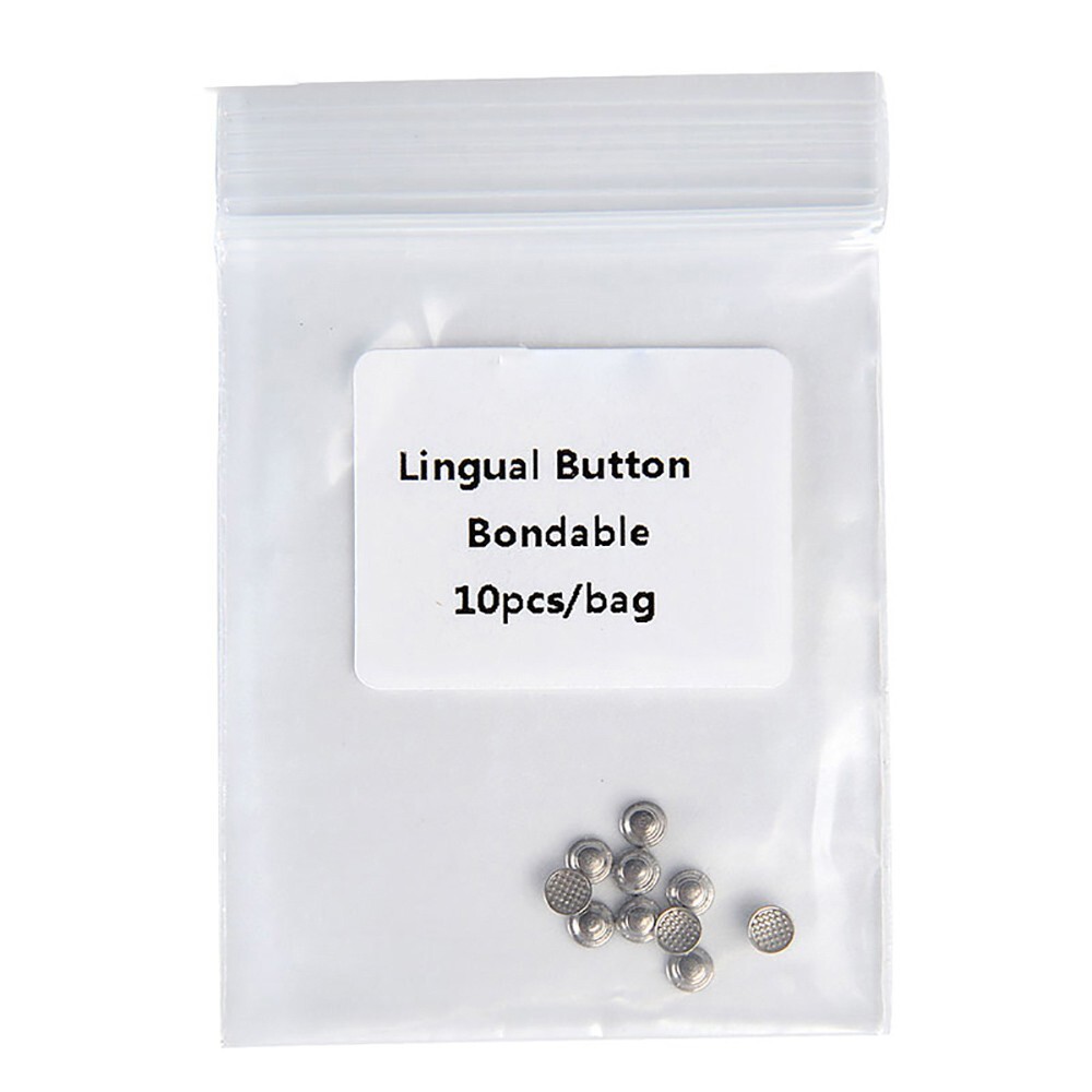 50pcs AZDENT Dental Orthodontic Lingual Buttons Bondable Round Base 5 Packs