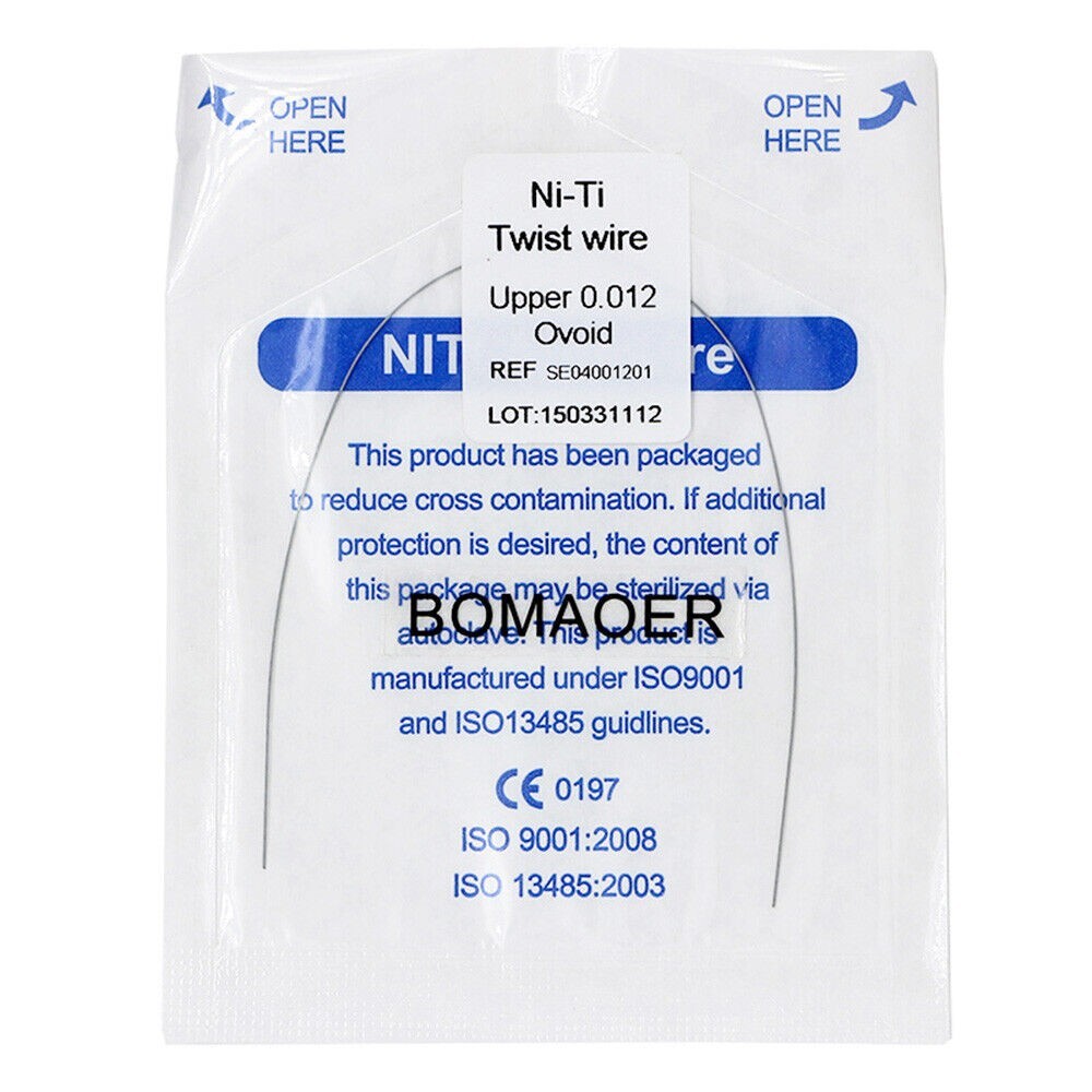 10 Packs Dental Niti Twist Wire Round Oval Form 0.12 Upper 1pc/Pack