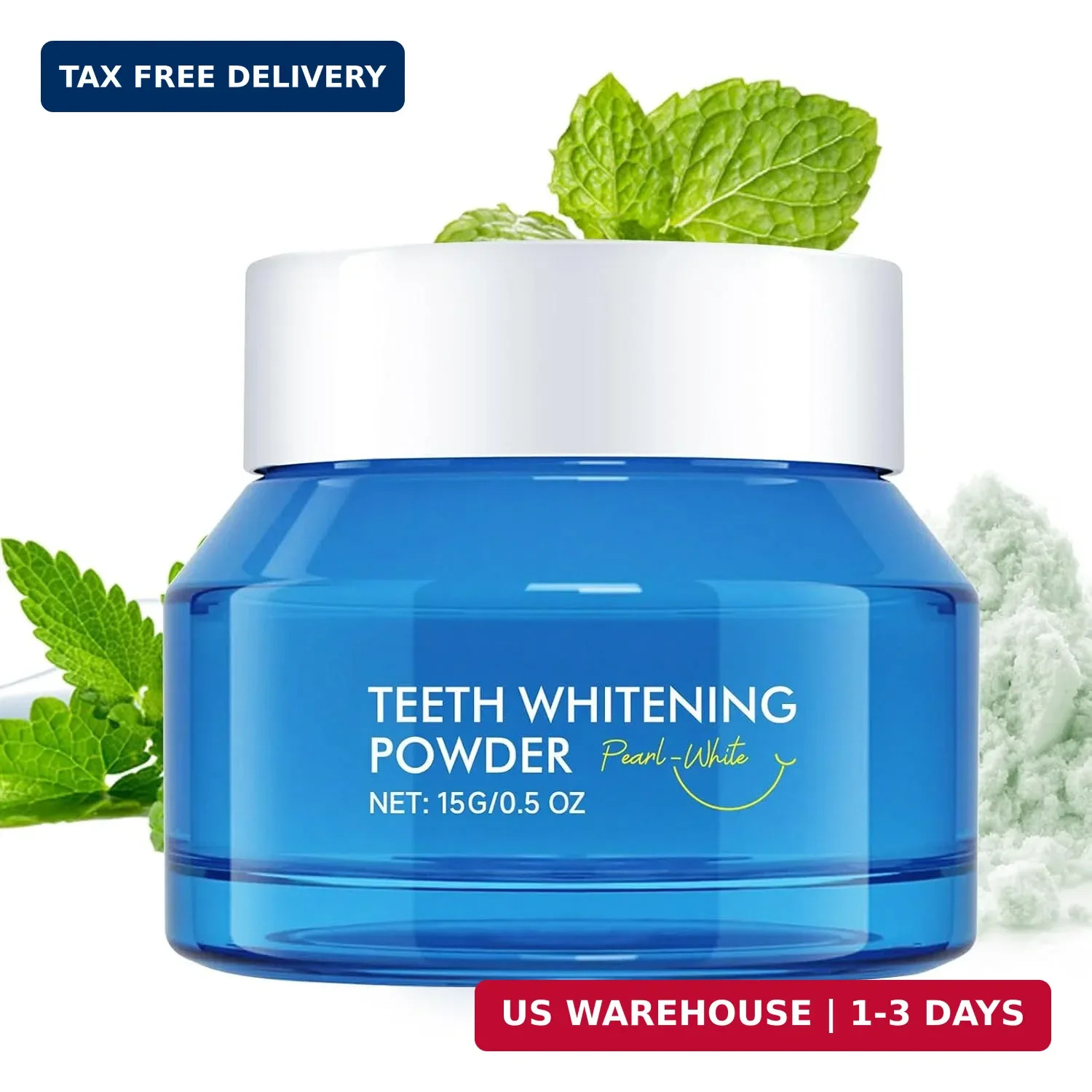 Purely WHITE DELUXE Teeth Whitening Powders,Instant Whitening and Stain Removal