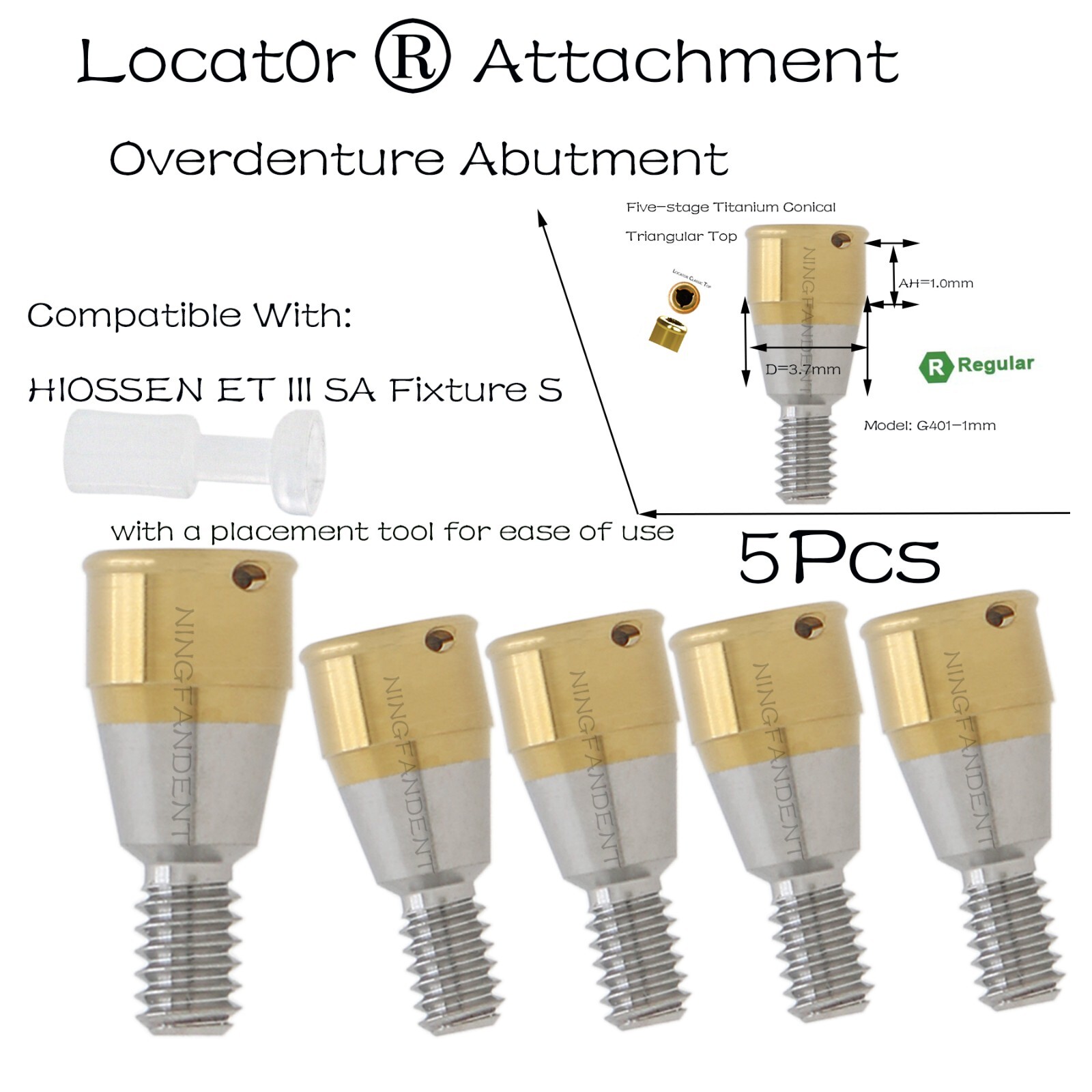 Implant Locat0r System Abutment 1-7.0mm GH For HIOSSEN ET III SA Ø3.7 Standard