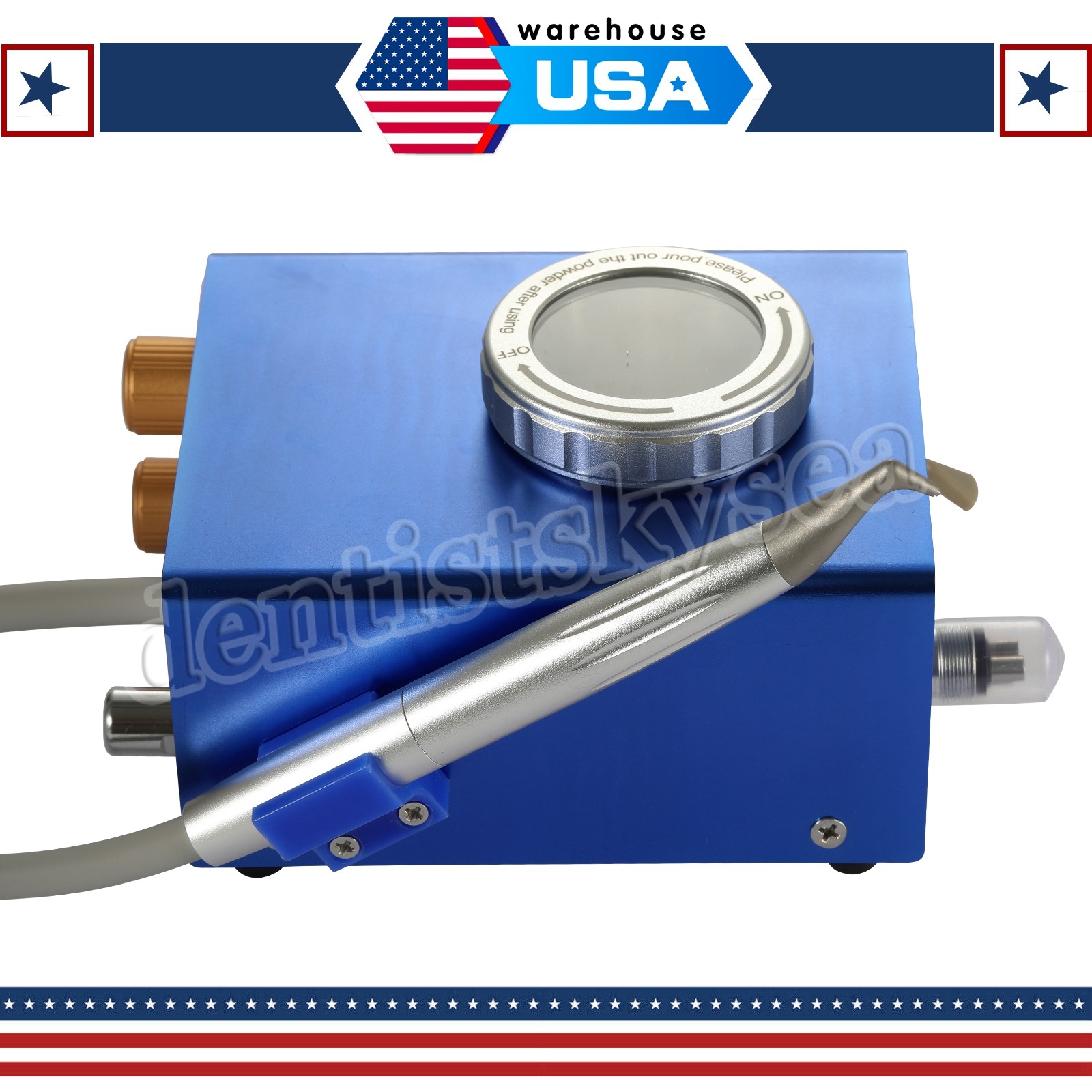Flow Teeth Polishing Polisher Handpiece Hygiene Jet 2/4 Holes Dental Air Prophy