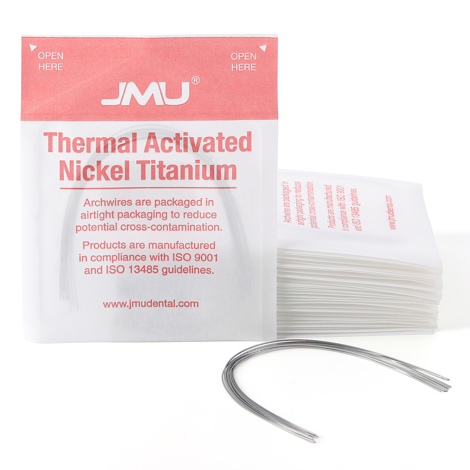 JMU 10PCS Orthodontic NiTi Archwire Thermal Activated Natural Round/Rectangular