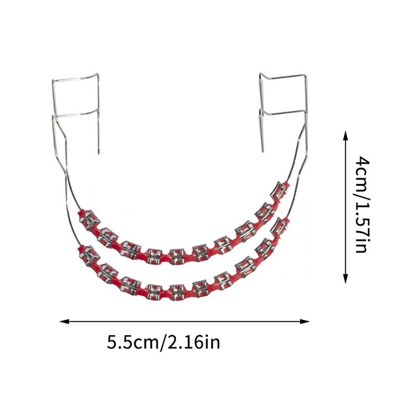 1Pair Fake Braces Colorful Brackets For Teeth Temporary Metal Wires Decoration