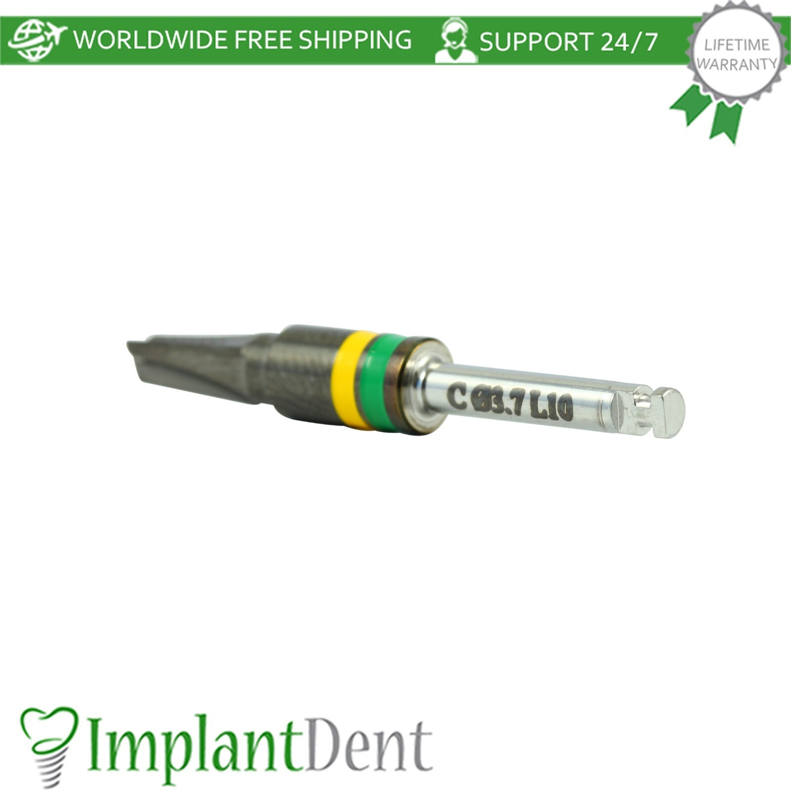 Dental DLC Conical Integral Stopper Drills 2.8mm-3.7mm Stainless Steel Tool