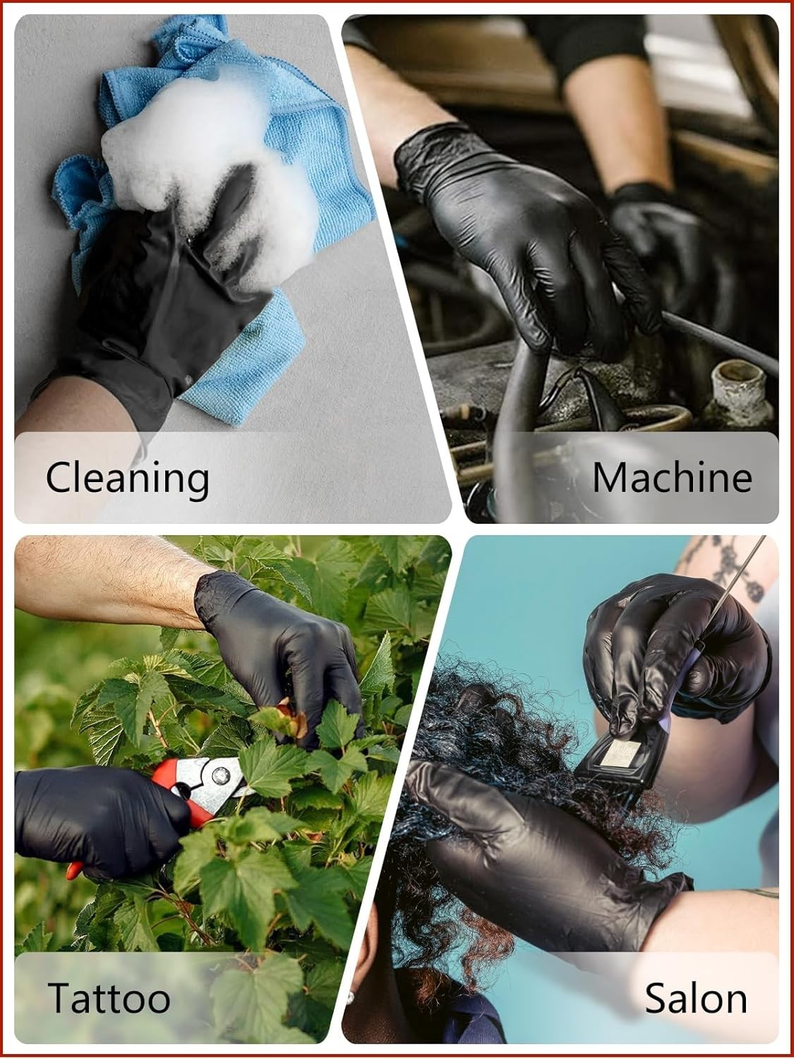 Ambidextrous 4mil Nitrile Disposable Gloves – Stretchy, Waterproof, and Durable