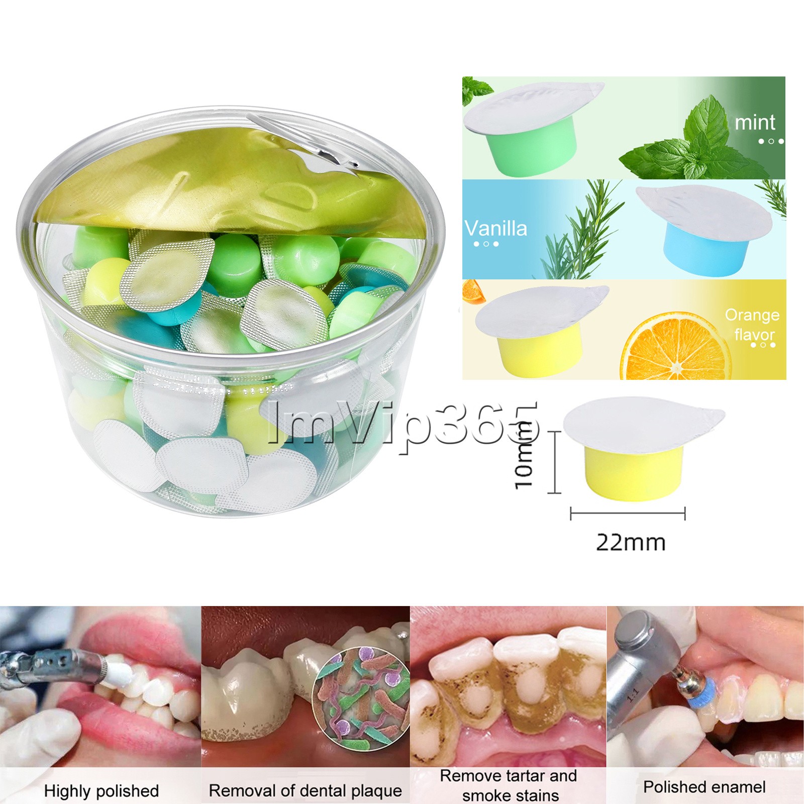 Dental Prophy Paste Prophylaxis Tooth Polish Stain Remover Unit Dose