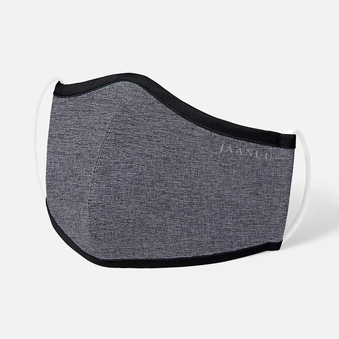 NEW Jaanuu 5-Pack Antibacterial Reusable Face masks, Adults – Charcoal Gray
