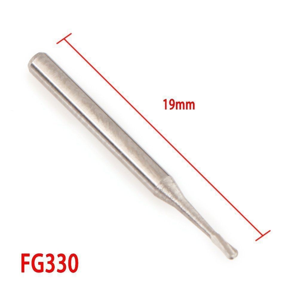 100 FG 330 Carbide Dental Burs High Speed Handpiece Friction Grip Drill Bits New