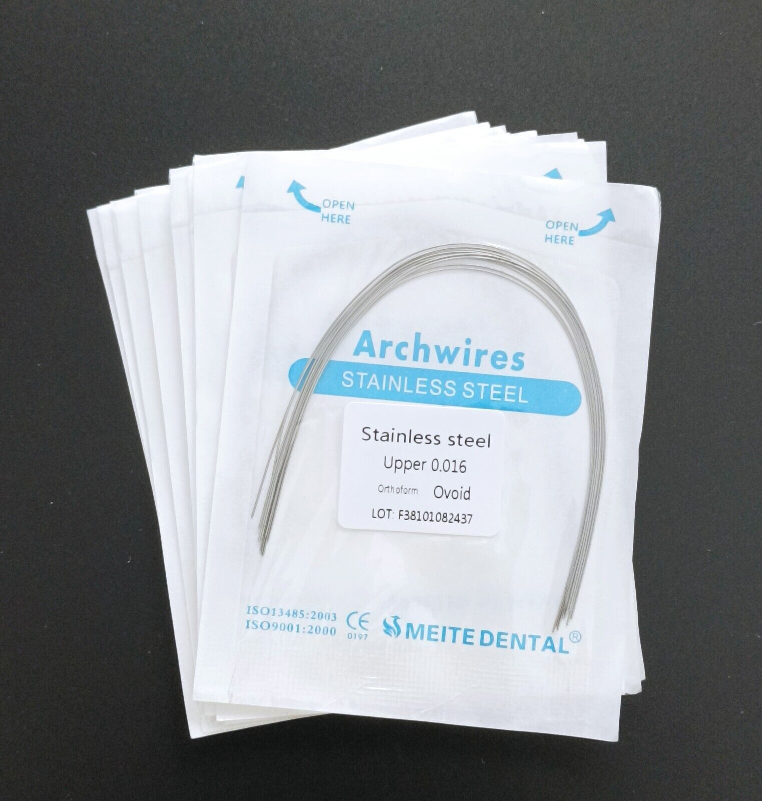 Dental Orthodontic Stainless Steel Arch Wires Round Wire Ovoid/Natural 10pcs/bag