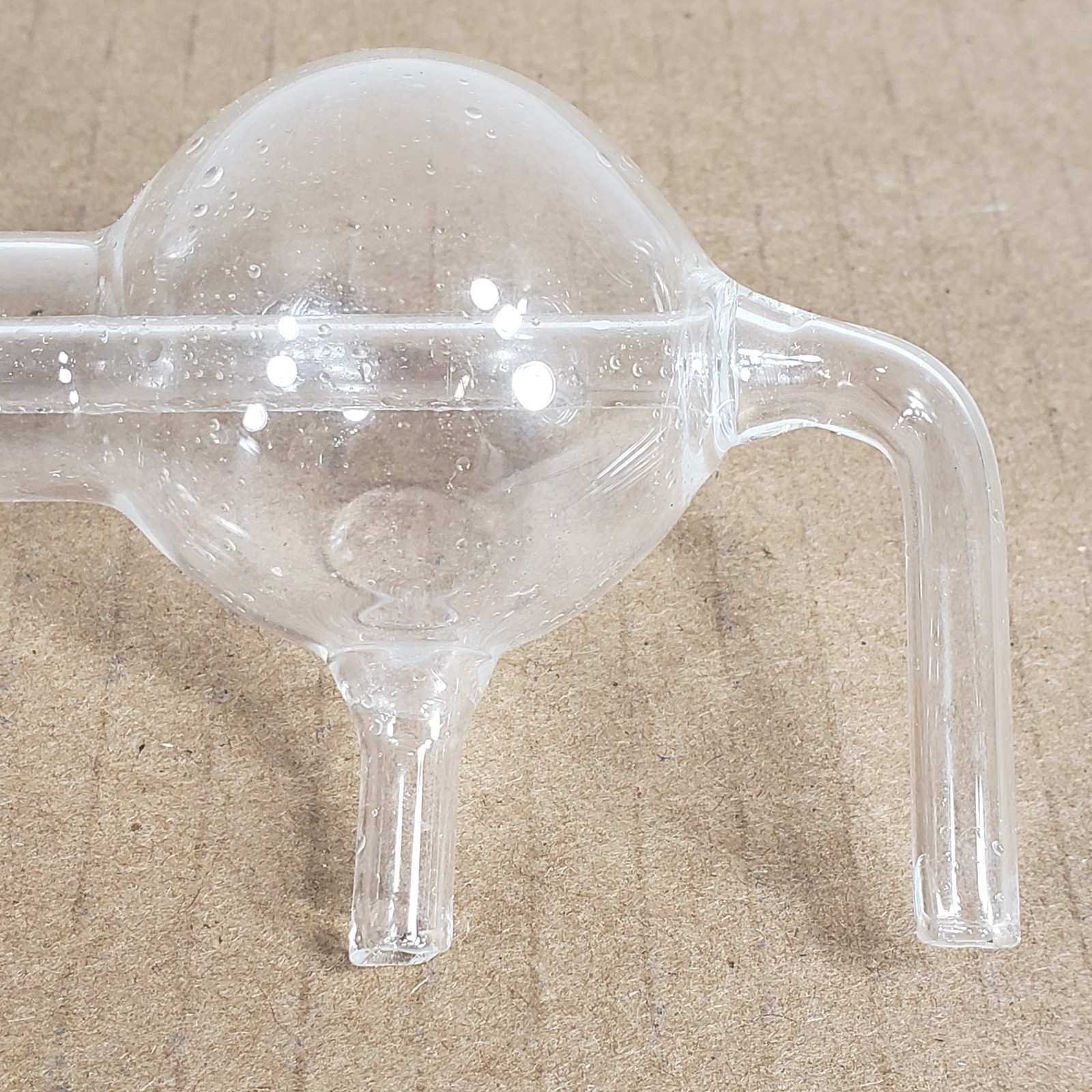 Unbranded Glass Micro Gas Bubbler System 1/4″ Straight Tube Inlet ~7″ Tall