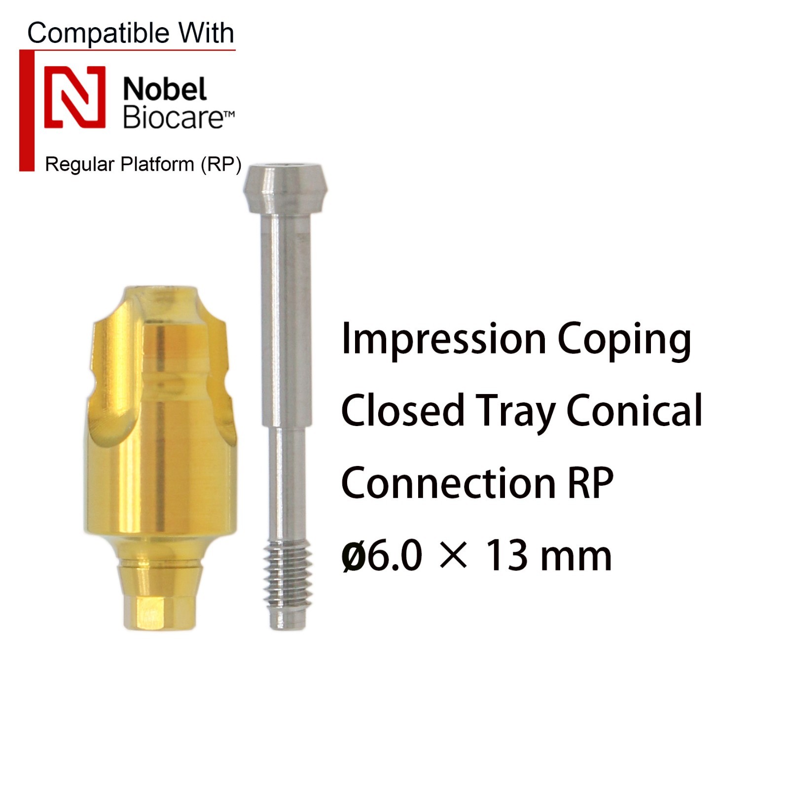 Nobel Biocare Impression Transfer Coping Open Close Tray for NP/RP Hex Platform