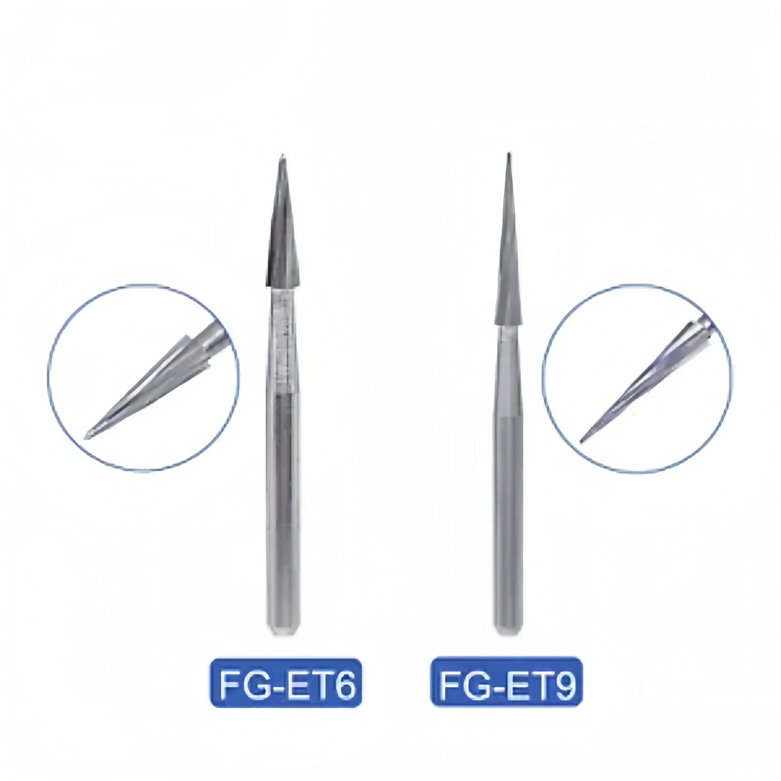 5 Pcs/Pack Dental Finishing Polishing Safe End Taper FG Carbide Burs ET6/ET9