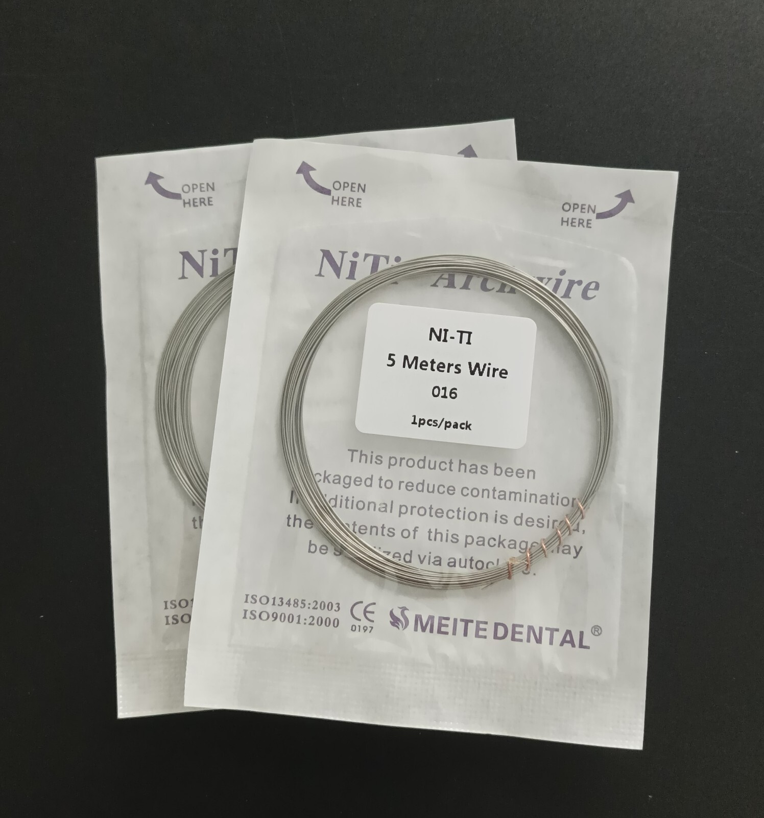 5Packs Dental Orthodontic Straight Wires Niti Super Elastic Arch Wire Round