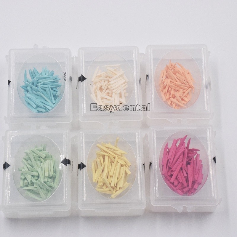 100 Pcs/Box Dental Fixing Wooden Wedges Disposable Contoured Matrices Wedge 11mm
