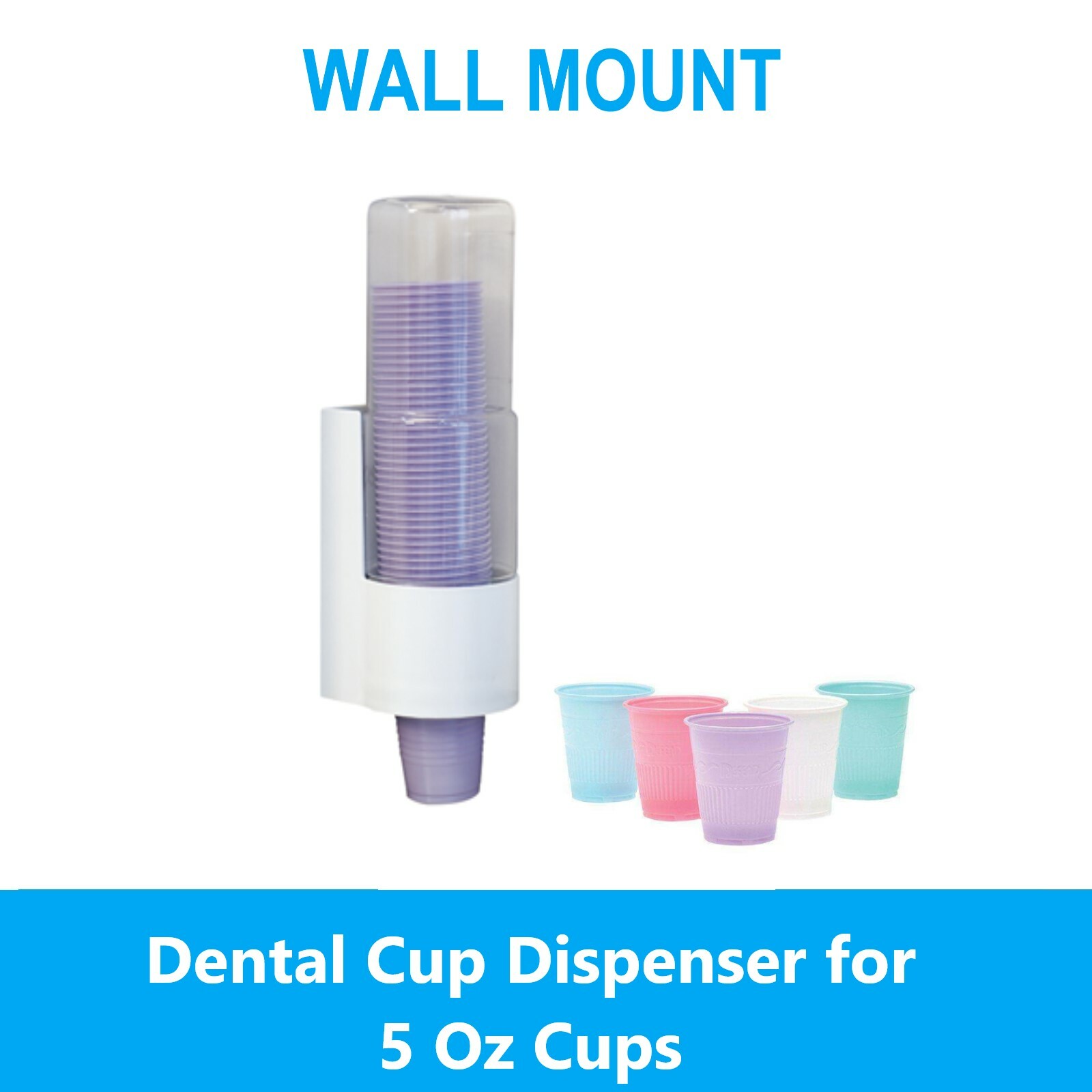 Dental Cup Dispenser for 5 Oz Cups, Wall Mount Cup Dispenser For Dental Cups
